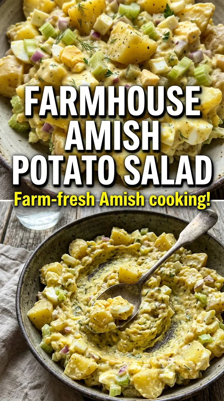 Amish potato salad creamy tangy traditional