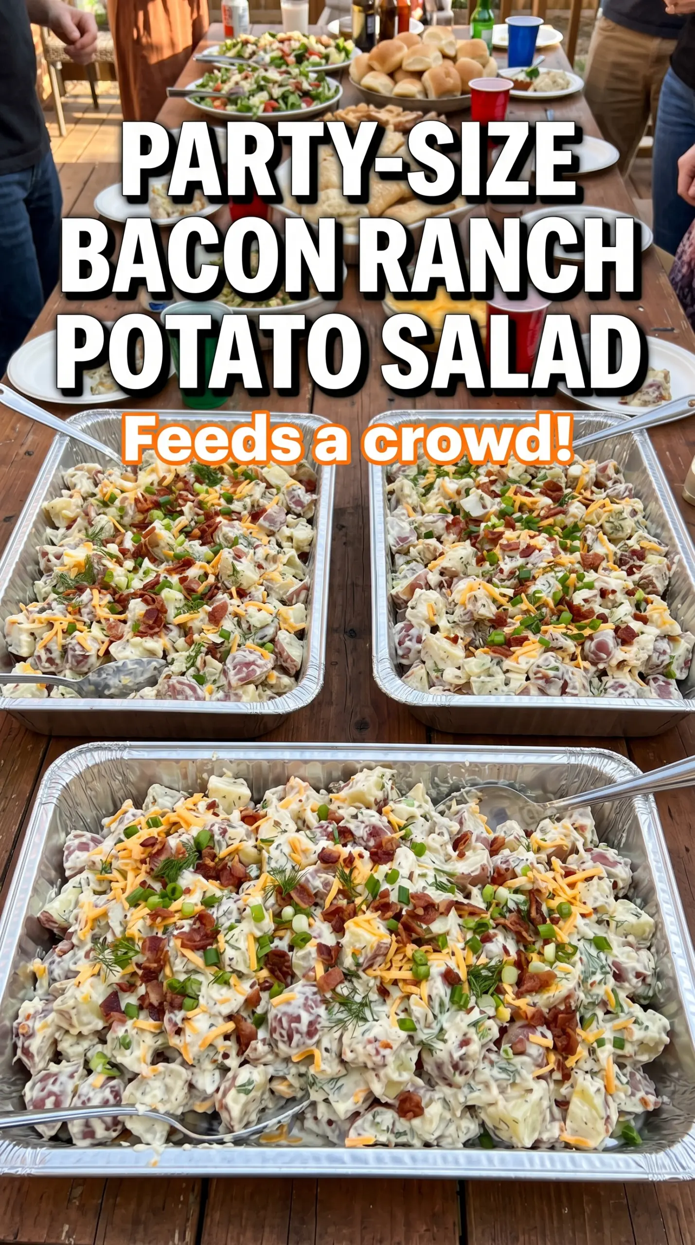 Bacon Ranch Potato Salad creamy loaded