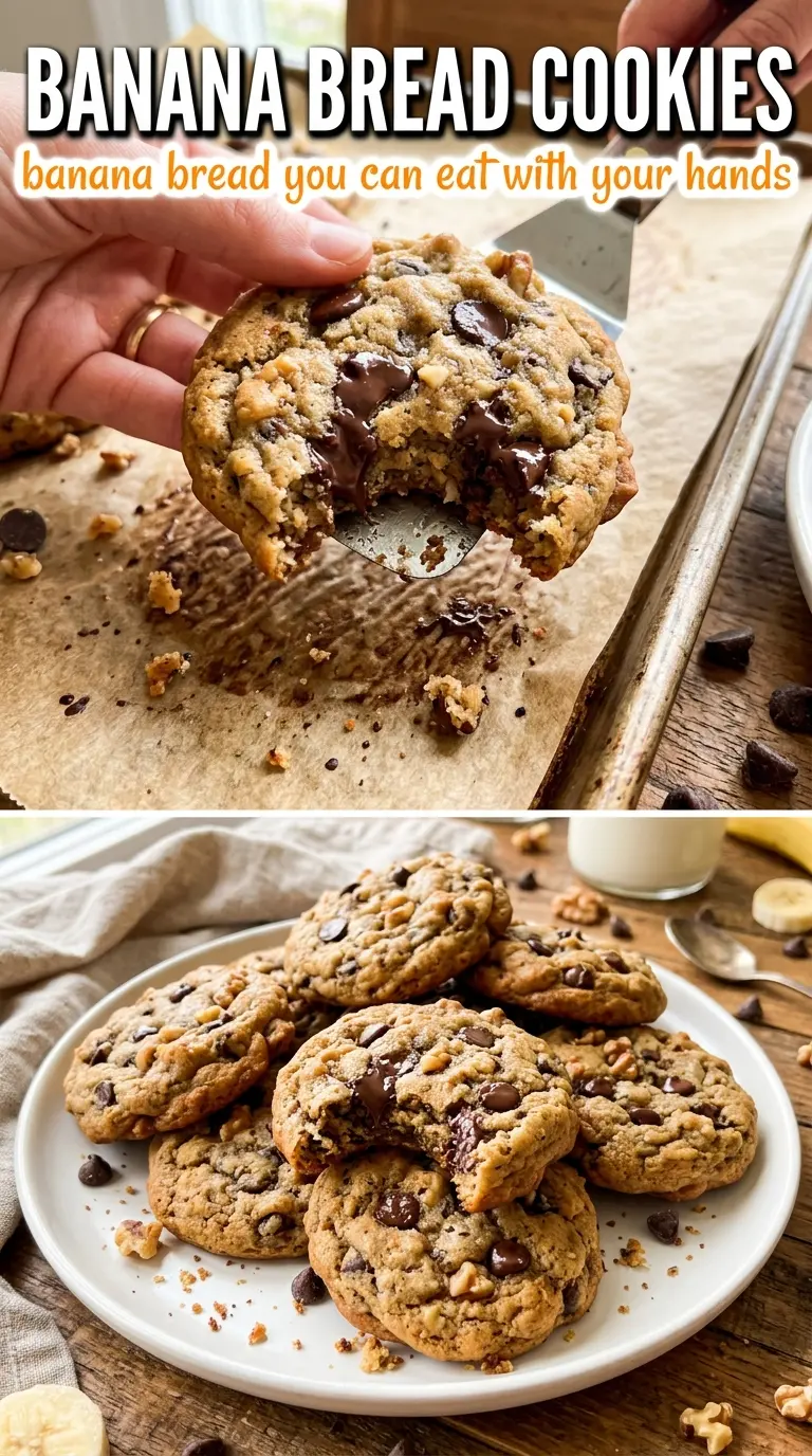 Banana Bread Cookies soft chewy chocolate chip