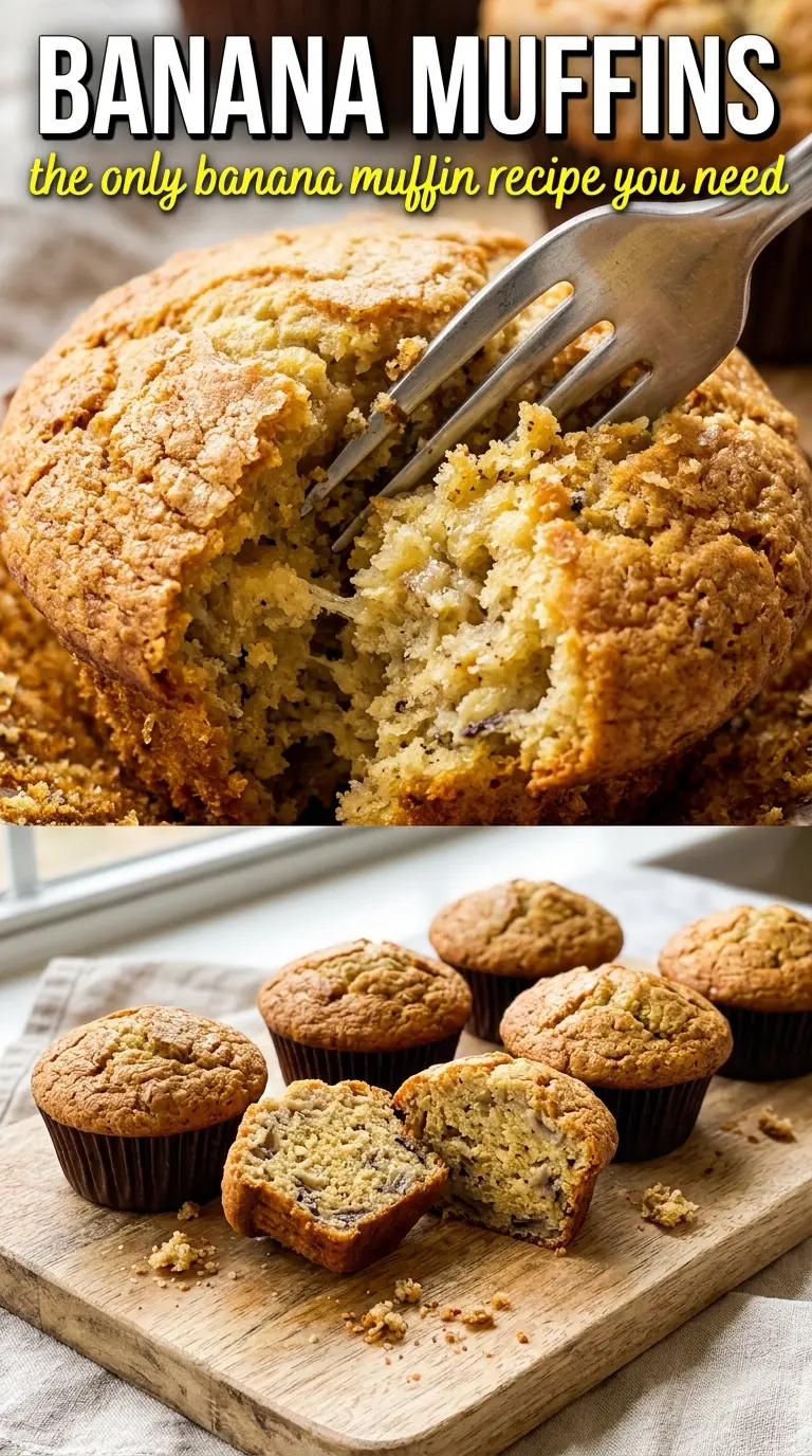 banana muffins bakery-style moist crumb