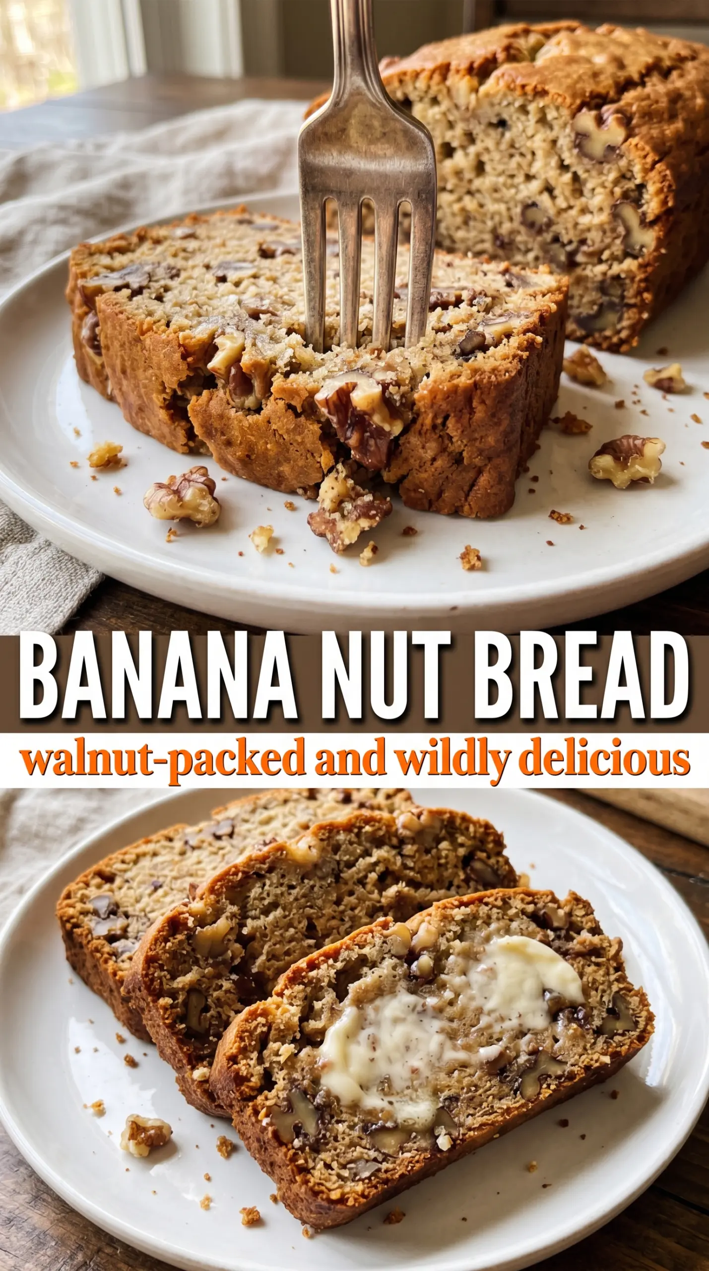 Banana Nut Bread moist walnut loaf