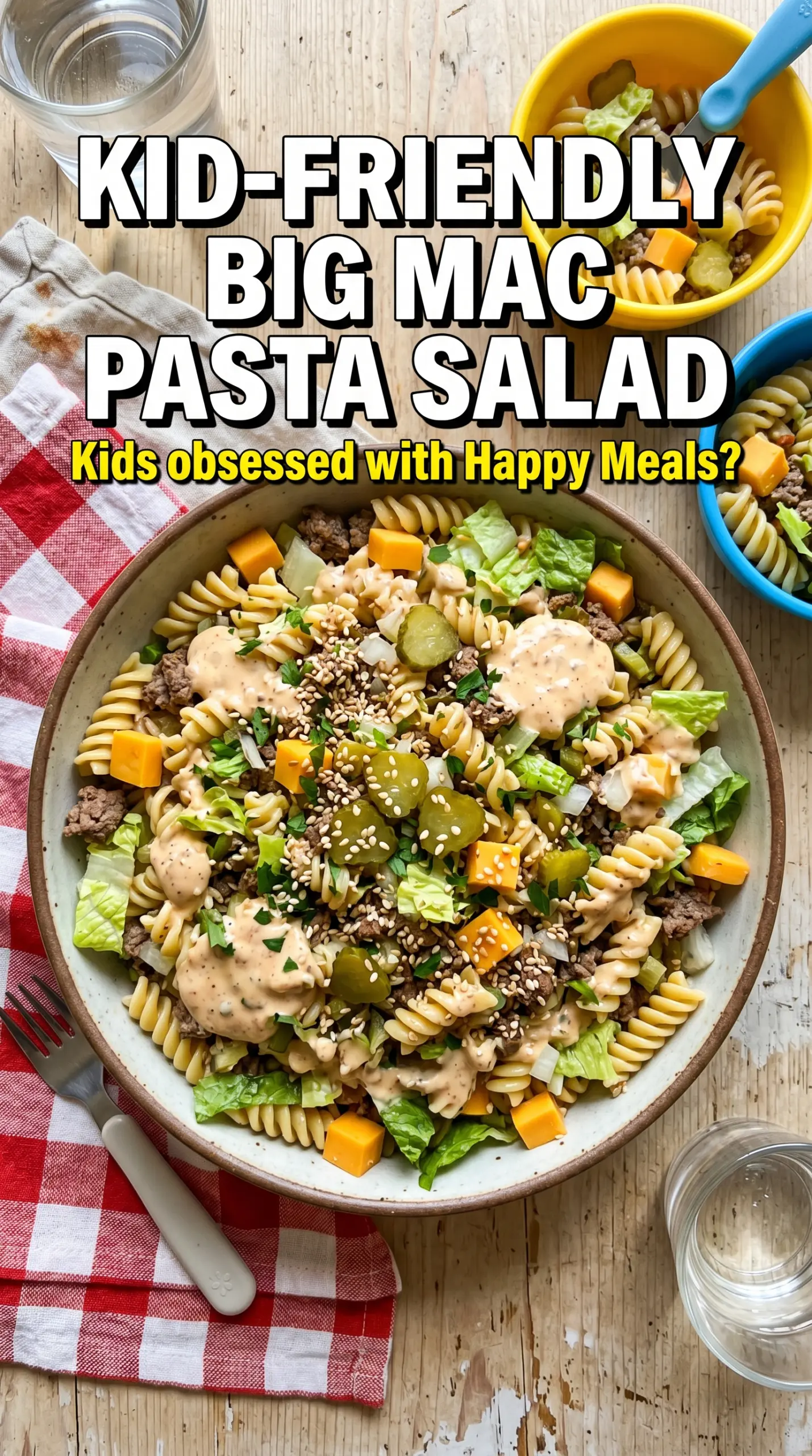 Big Mac Pasta Salad burger-inspired creamy