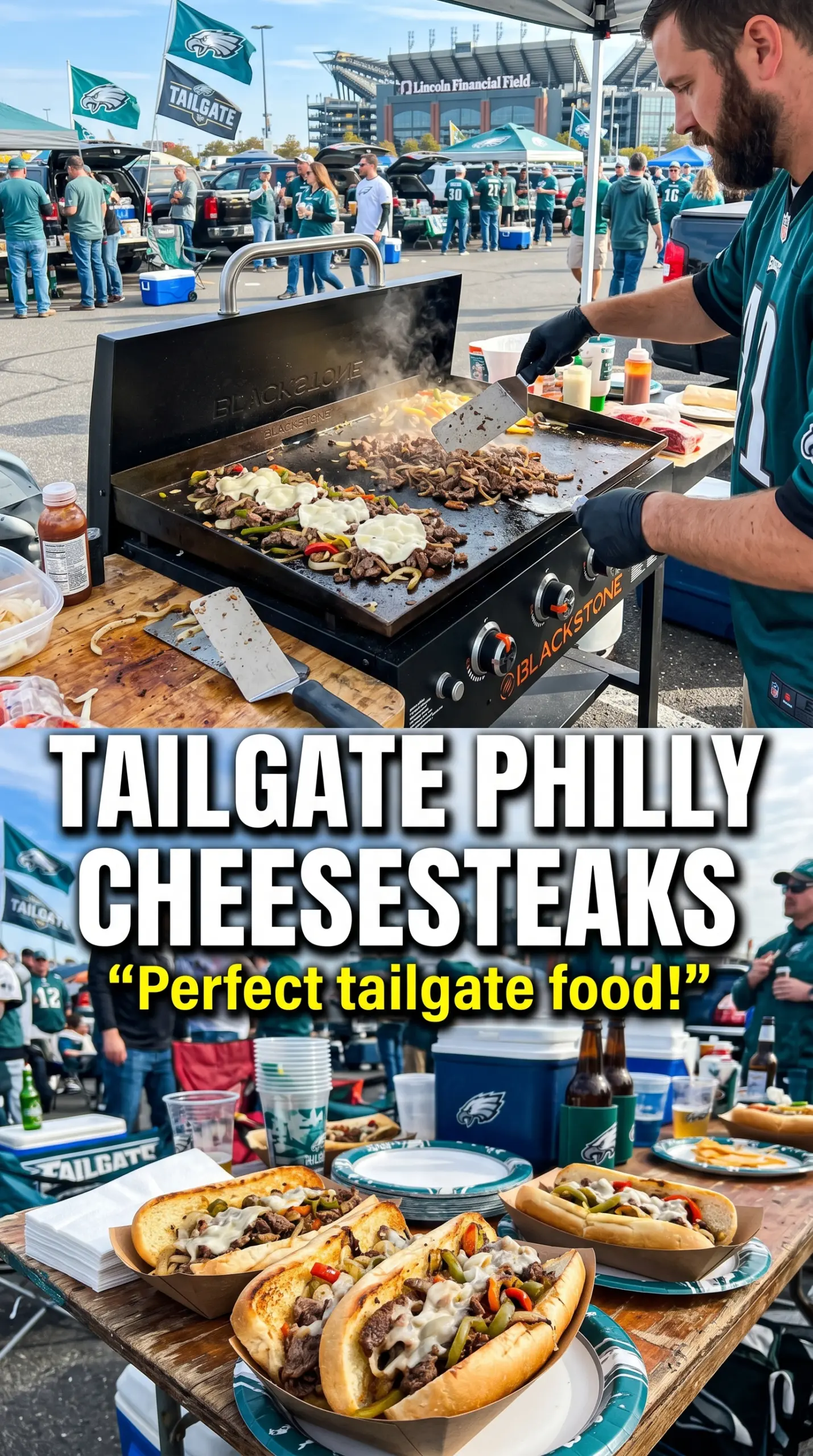 Blackstone Philly Cheesesteak Sandwiches cheesy steak peppers onions