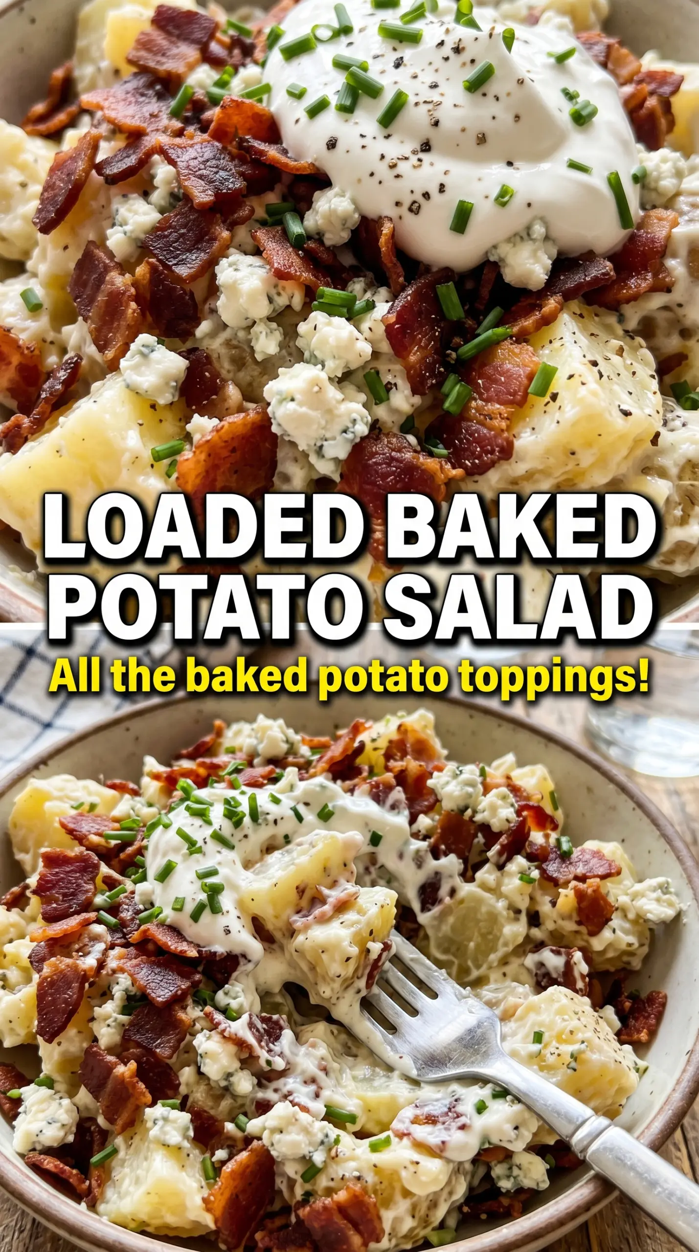 Blue Cheese and Bacon Potato Salad creamy smoky tangy