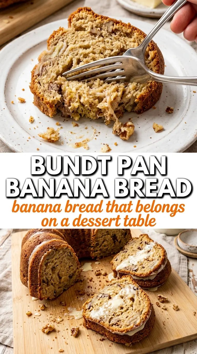 Bundt Pan Banana Bread golden glaze tender crumb