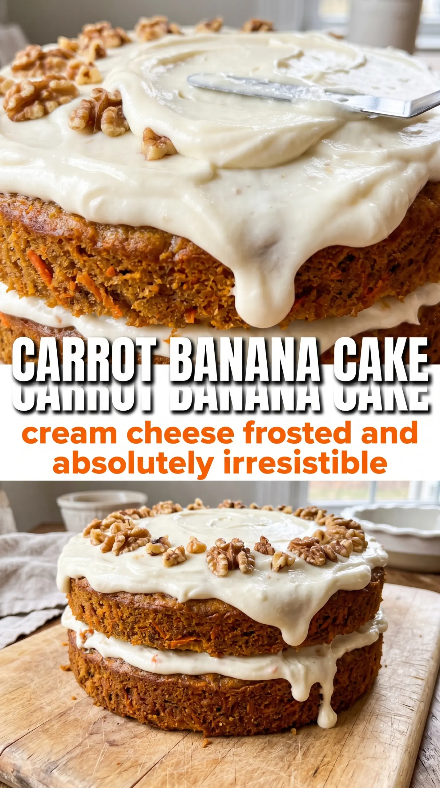Carrot banana cake moist spiced
