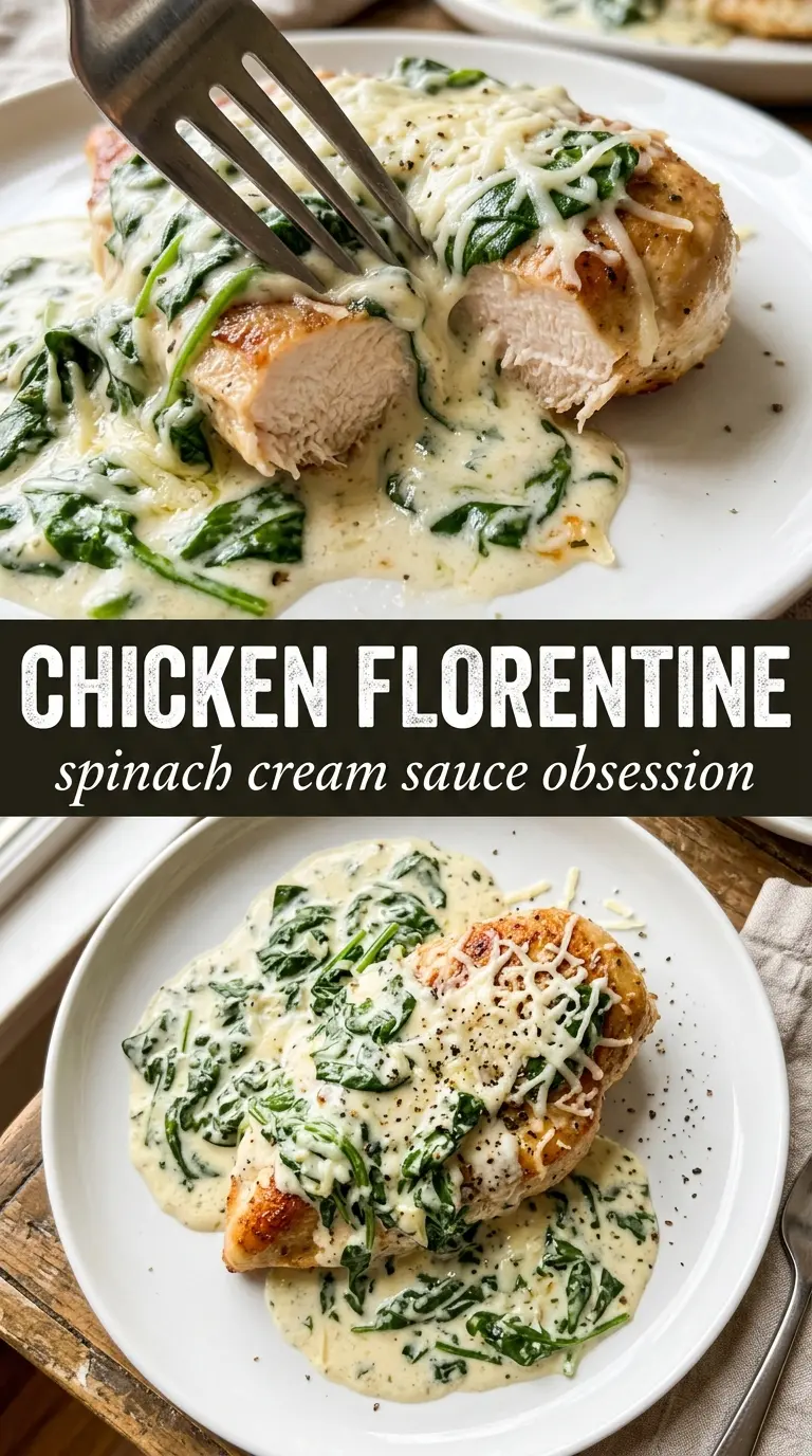 Chicken Florentine creamy spinach Parmesan