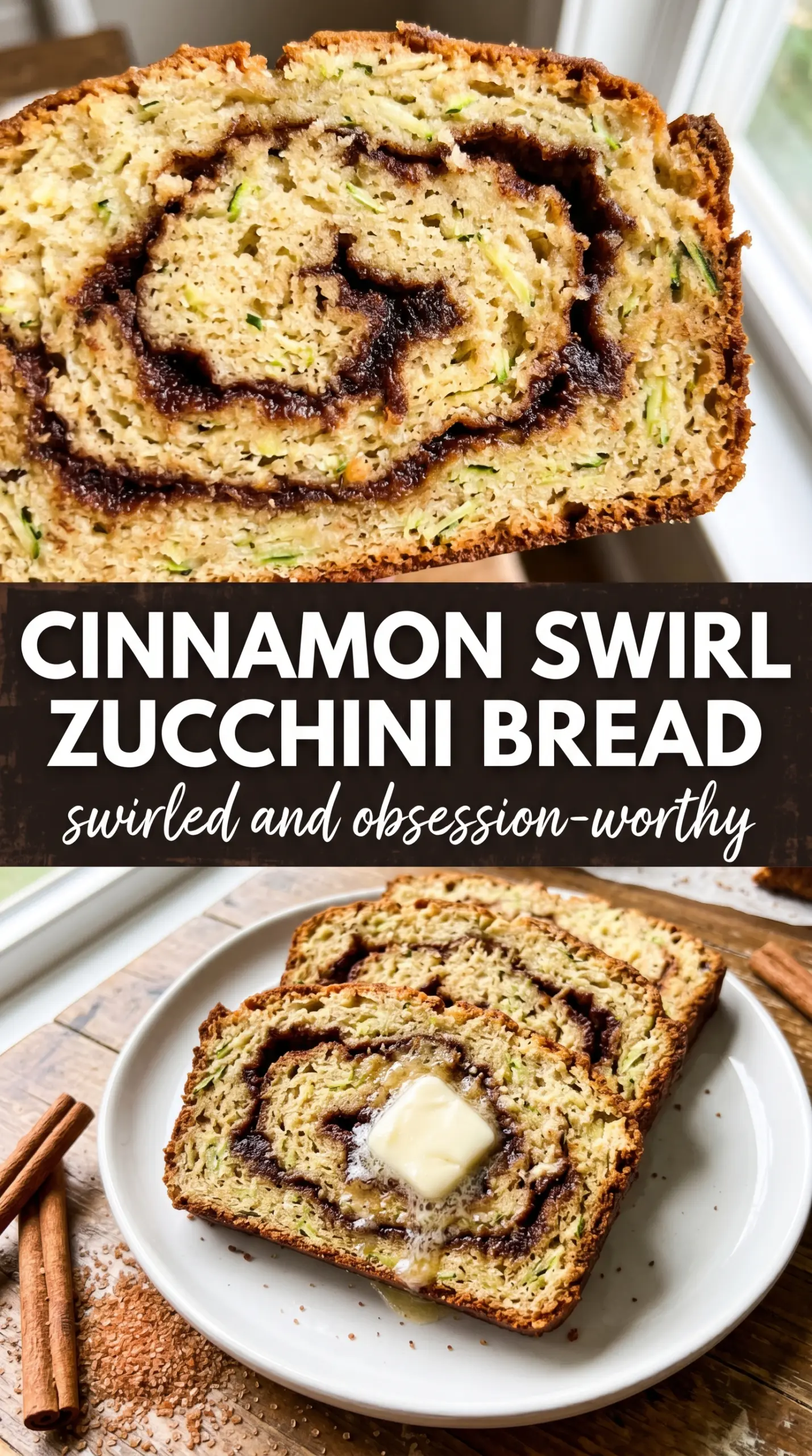 Cinnamon Swirl Zucchini Bread soft swirled spiced