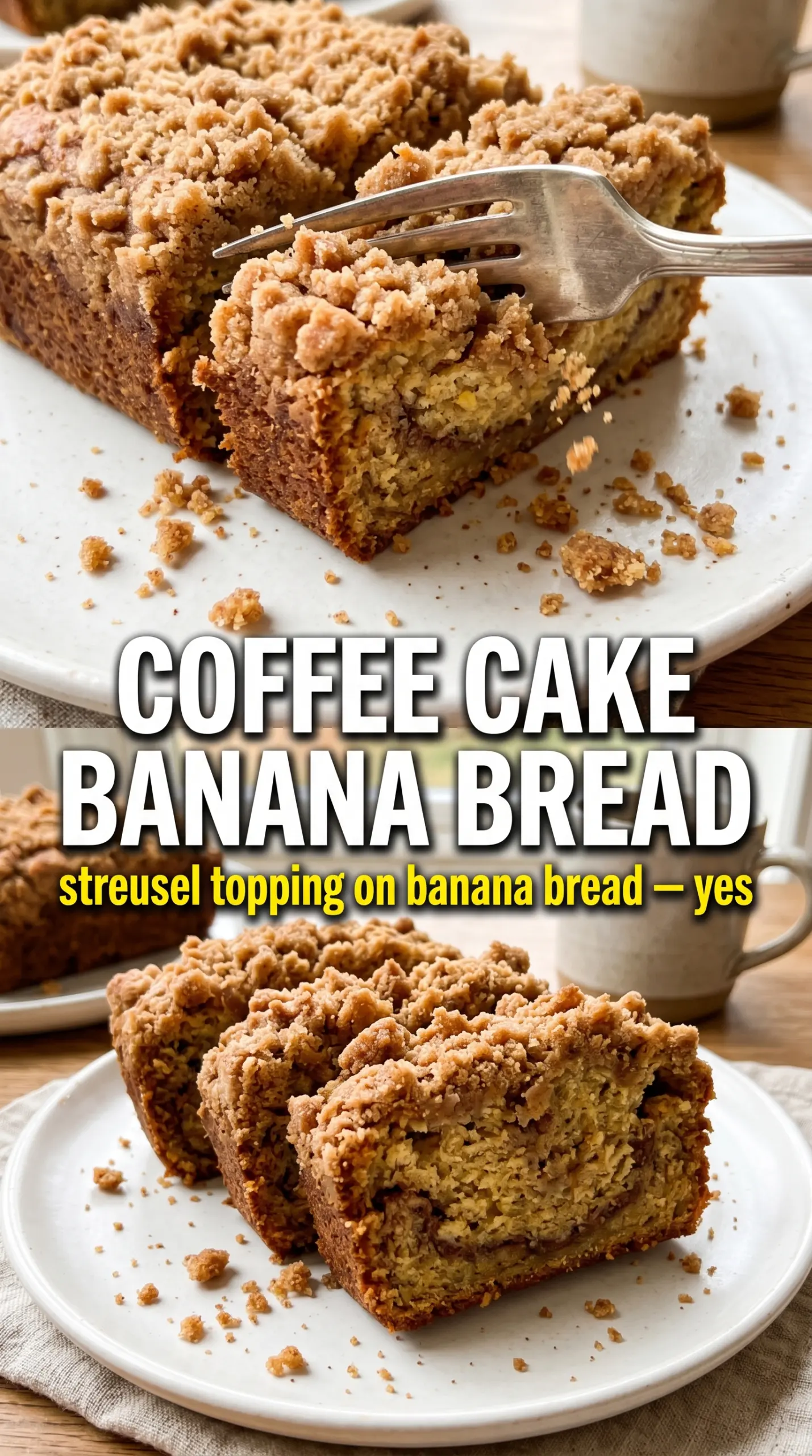 Slice of banana bread on a plate