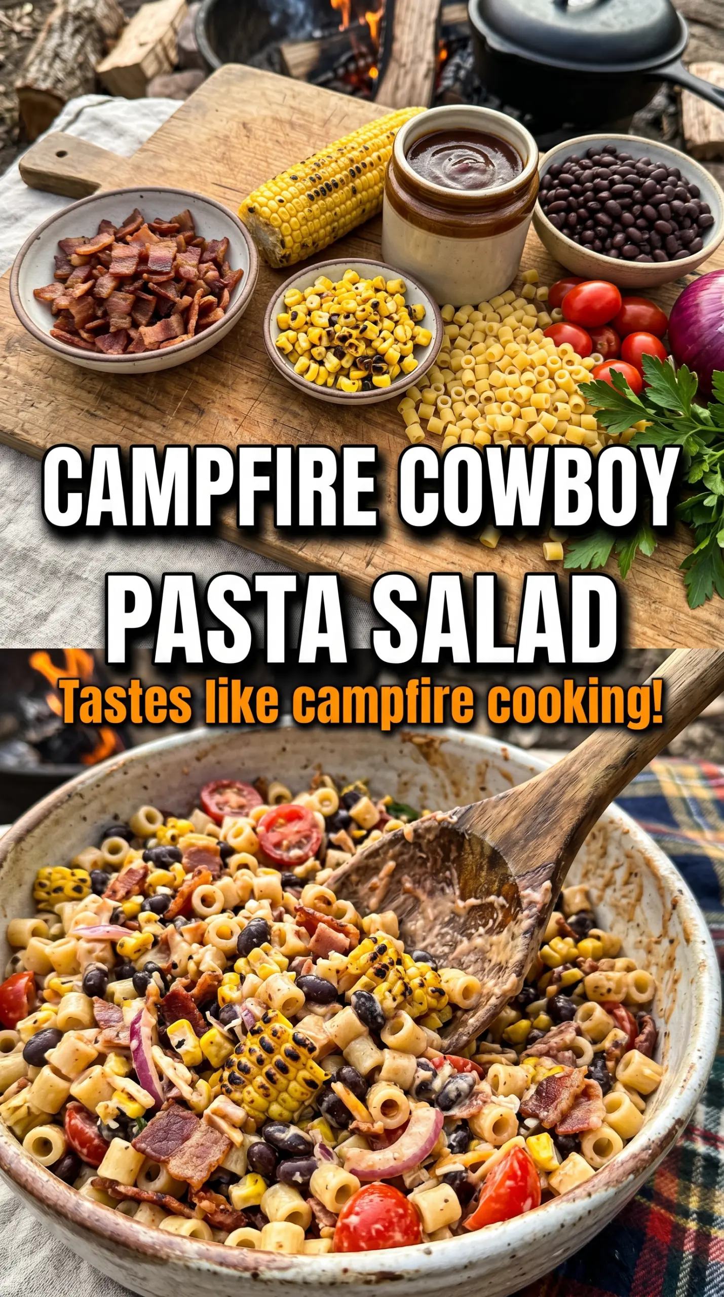 Cowboy Pasta Salad colorful crunchy