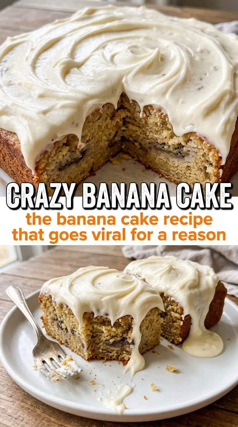 Crazy Banana Cake chocolate glaze airy crumb