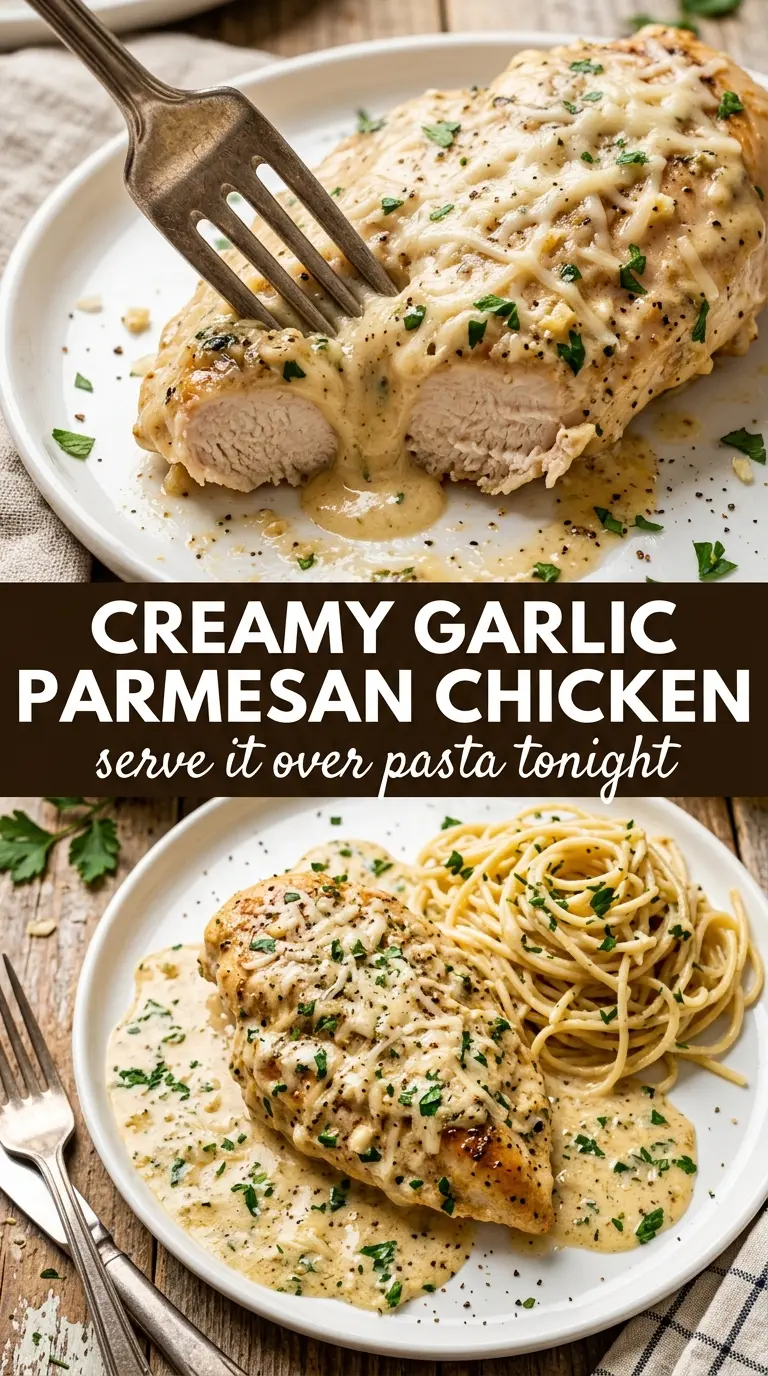 Creamy Garlic Parmesan Chicken creamy saucy skillet