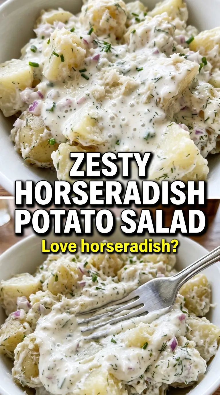 Creamy horseradish potato salad tangy creamy chive