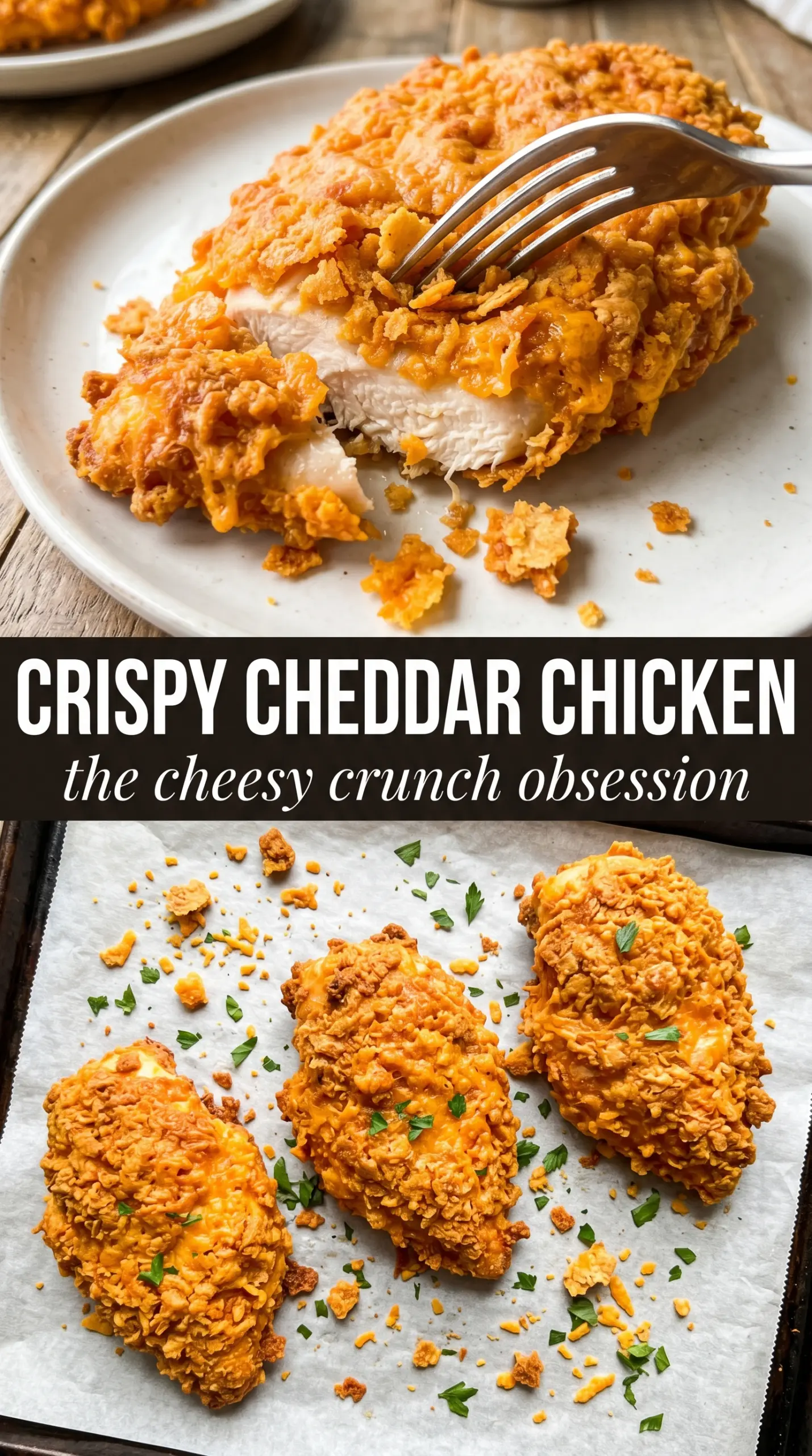Crispy Cheddar Chicken crispy cheesy baked chicken