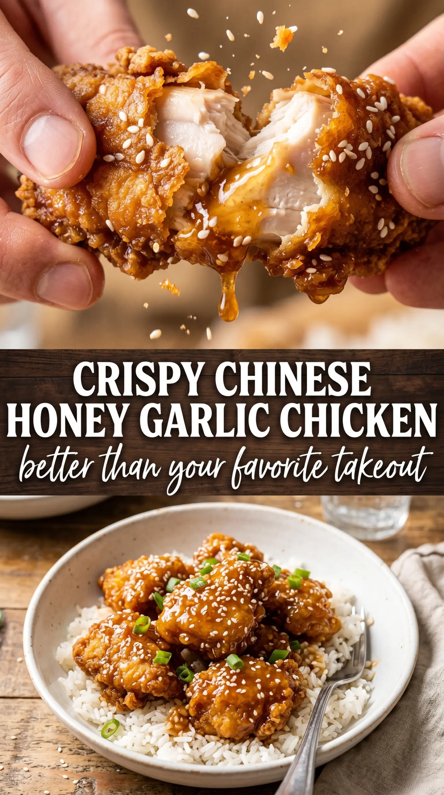Glazed chicken with sticky sauce coating
