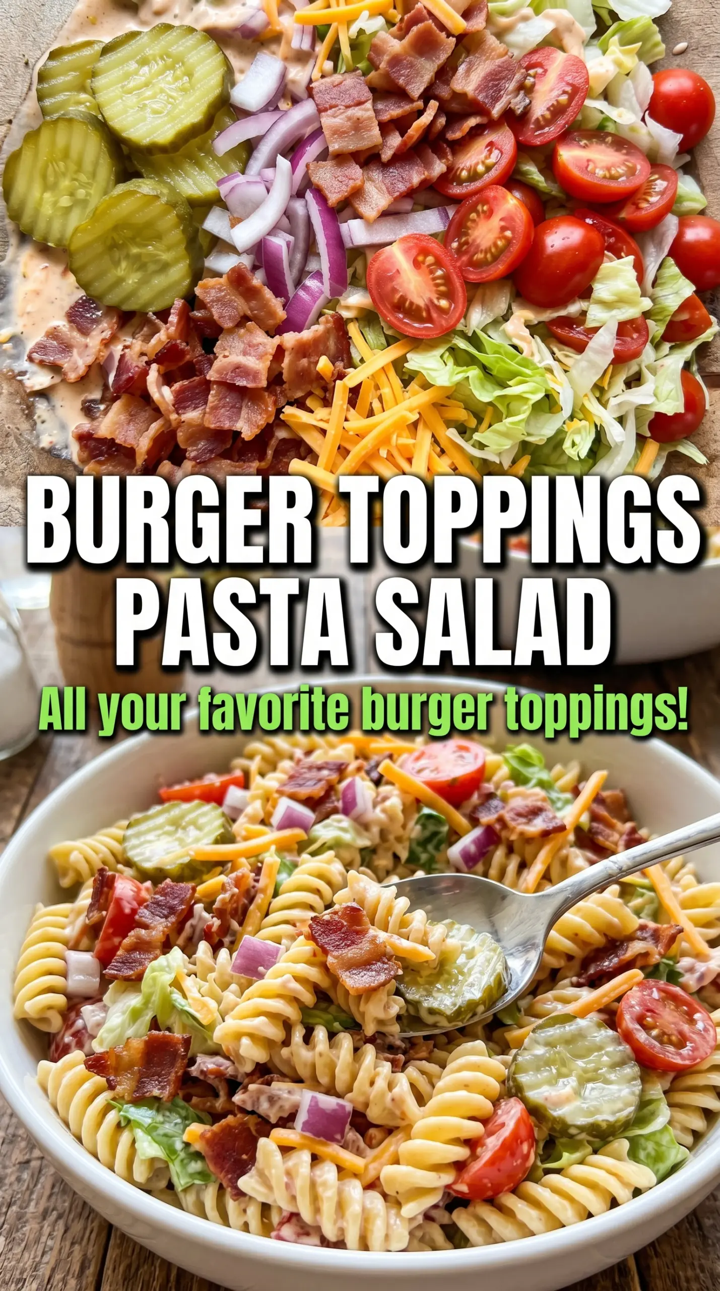 Dill Pickle Bacon Pasta Salad creamy tangy bacon
