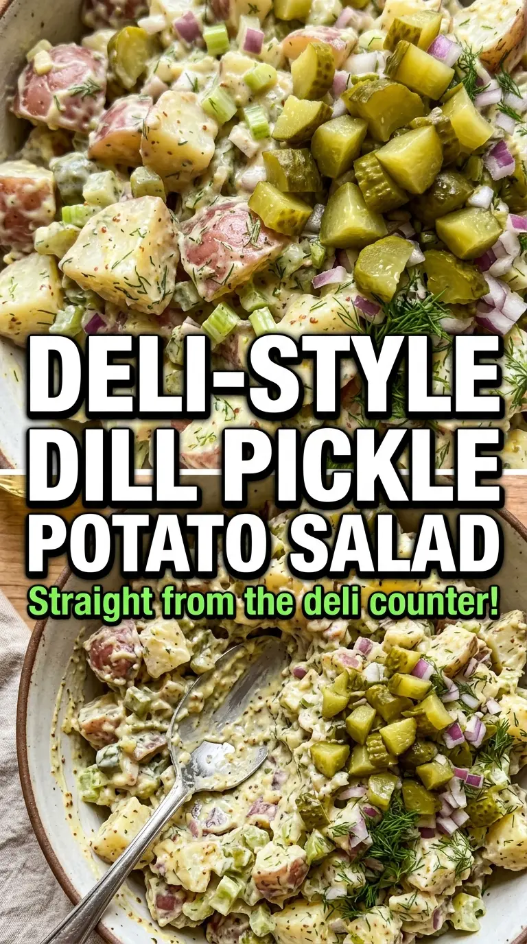 Dill Pickle Potato Salad tangy creamy chunks
