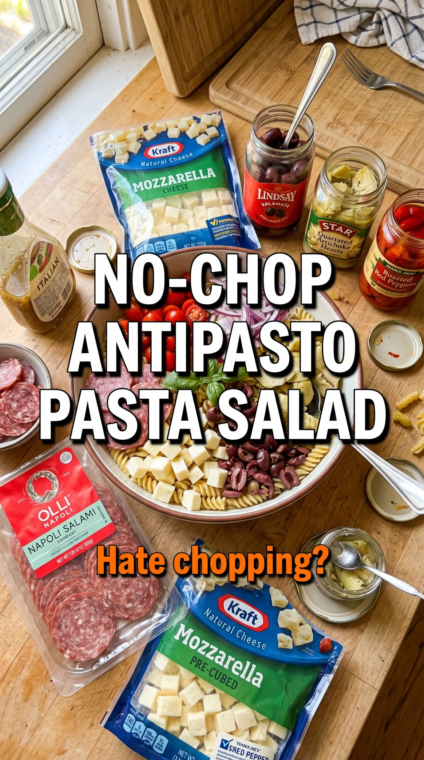 Easy Italian Antipasto Pasta Salad colorful deli-style