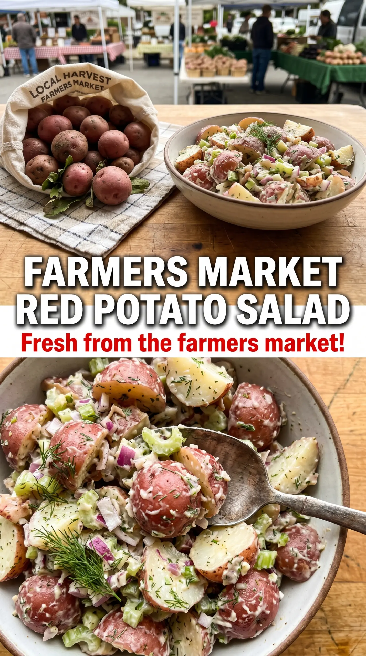 Easy Red Skinned Potato Salad creamy herbs
