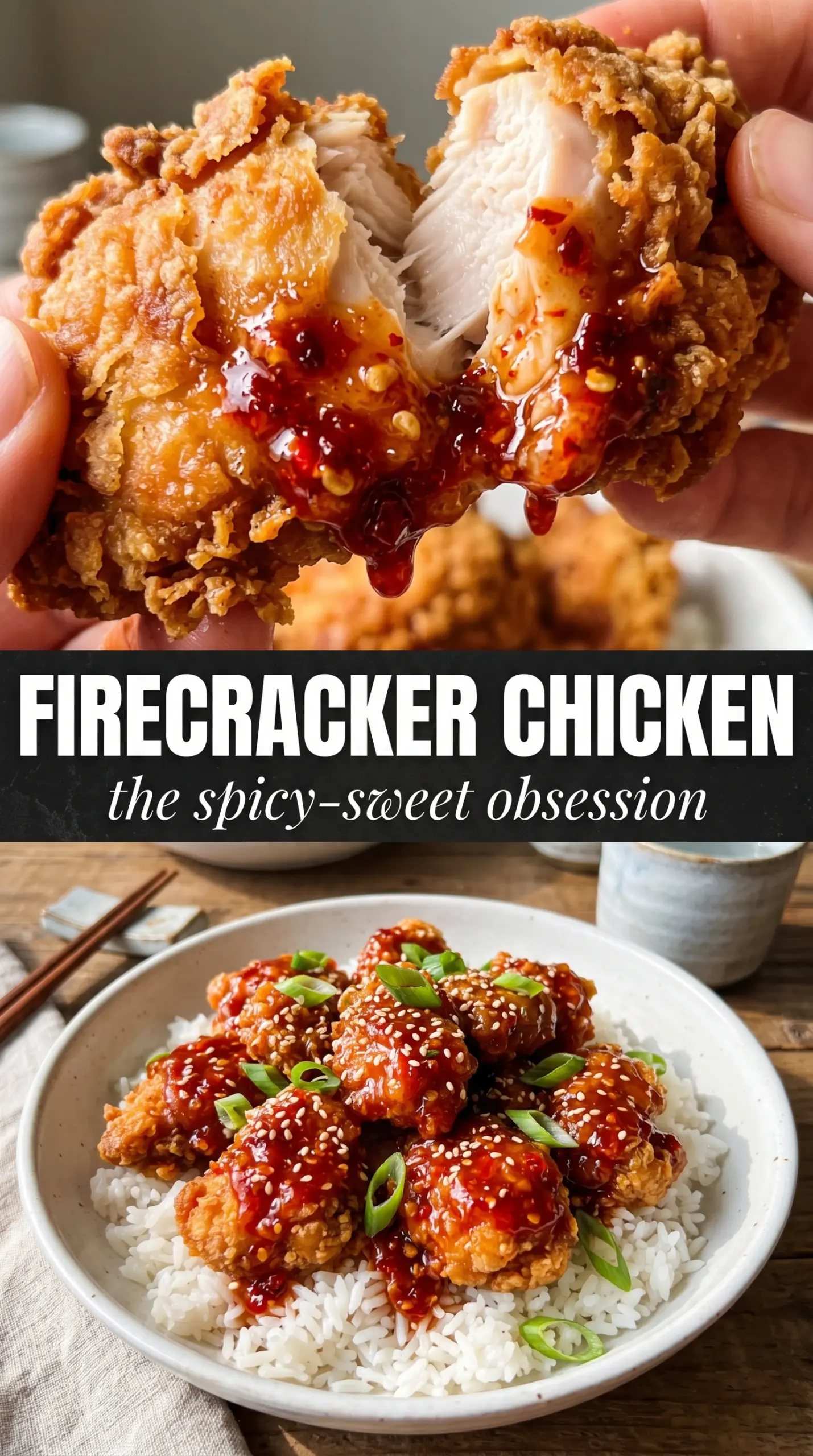Firecracker Chicken crispy sticky spicy