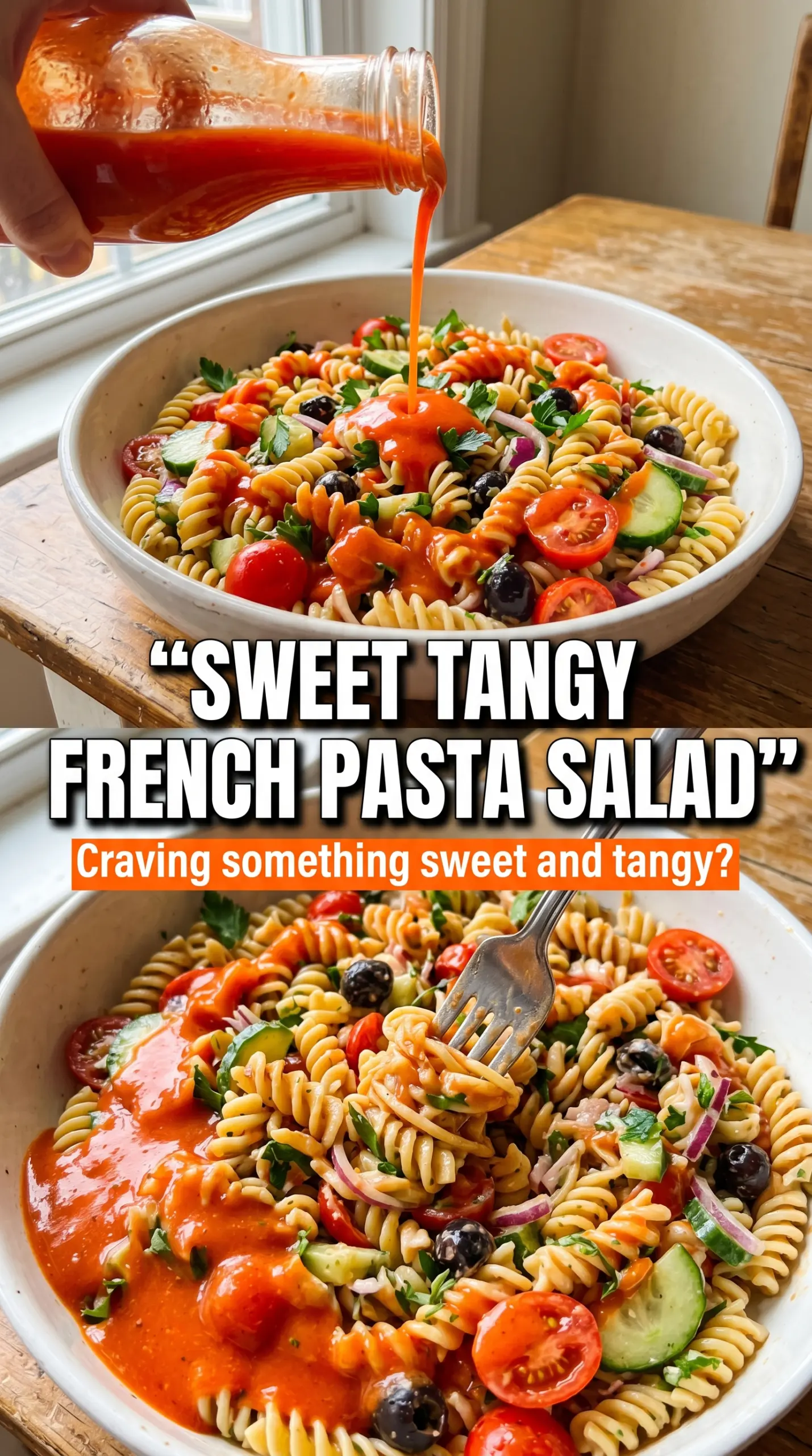 French dressing pasta salad tangy retro
