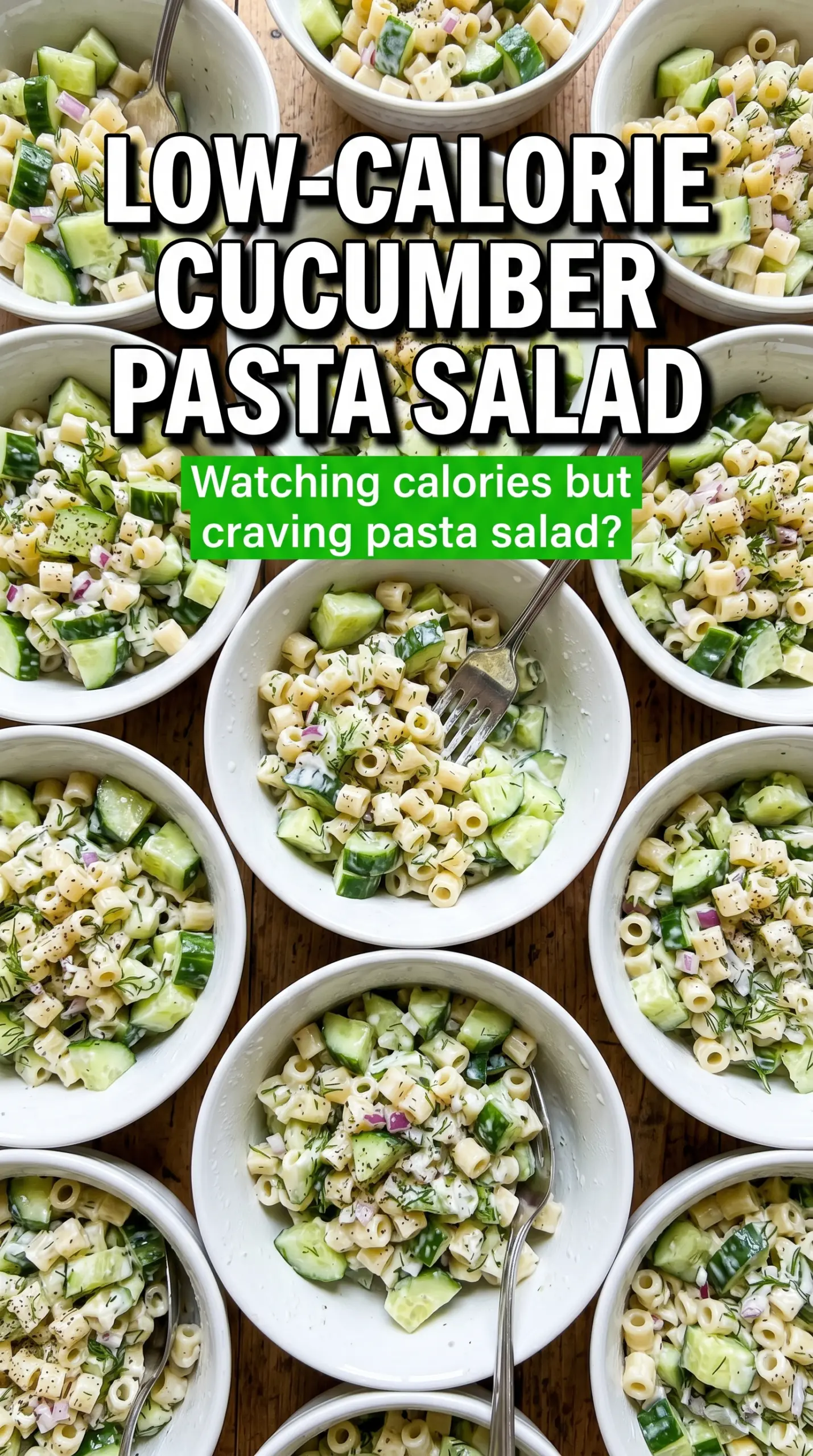 Fresh Cucumber Pasta Salad bright dill creamy