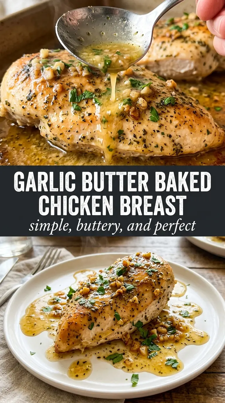 Garlic Butter Baked Chicken Breast golden herb-butter juicy