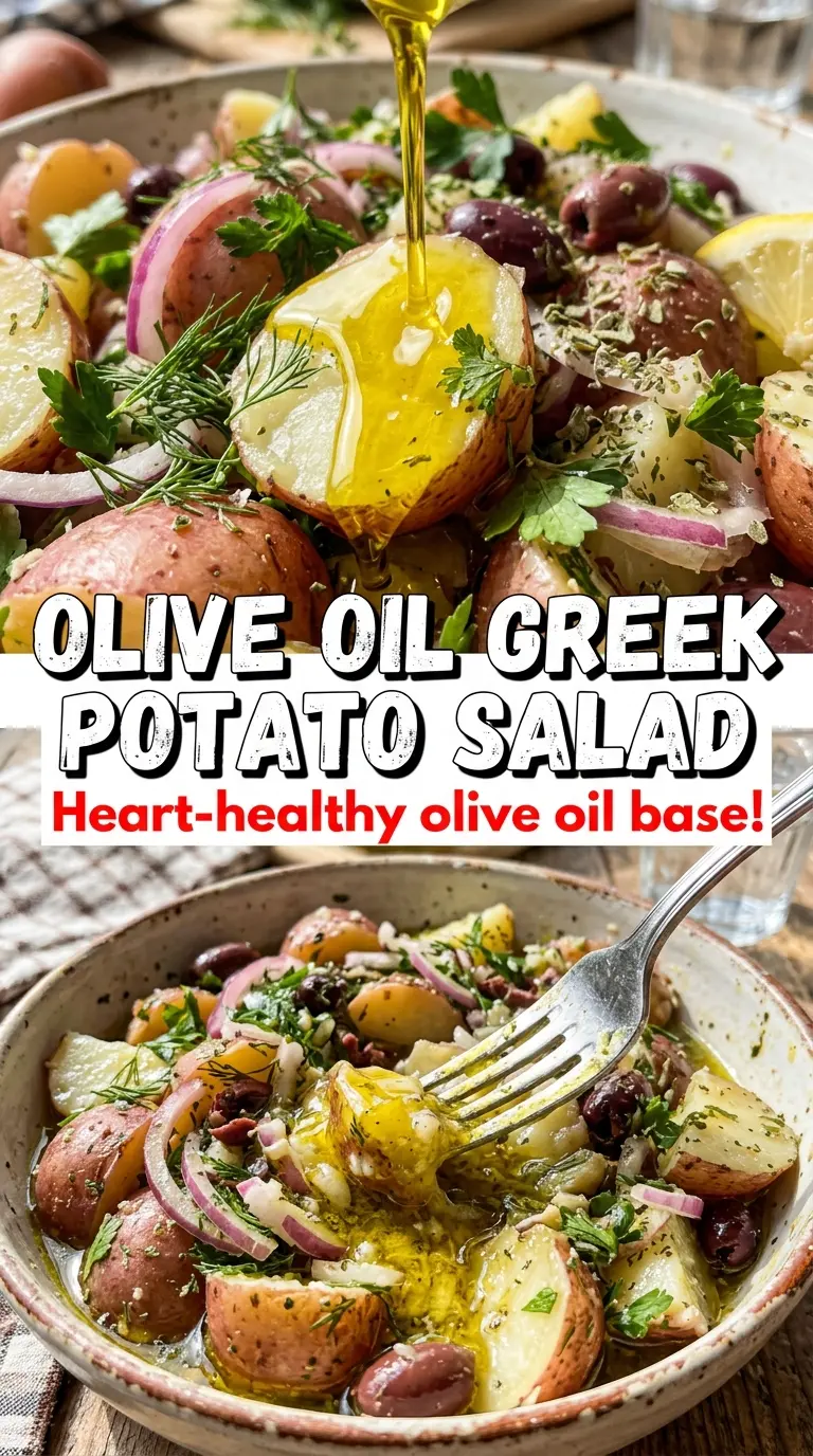 Greek potato salad feta olives lemon oregano