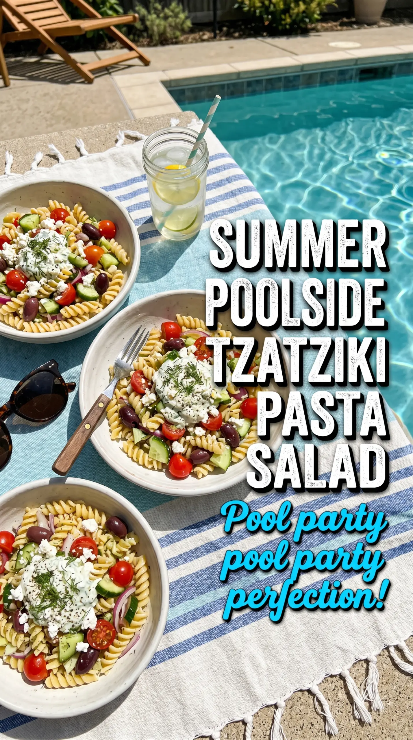 Greek Tzatziki Pasta Salad creamy cucumber dill