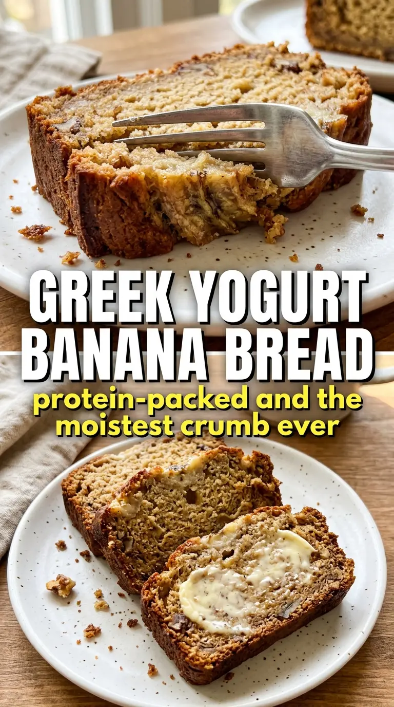 Slice of banana bread on a plate