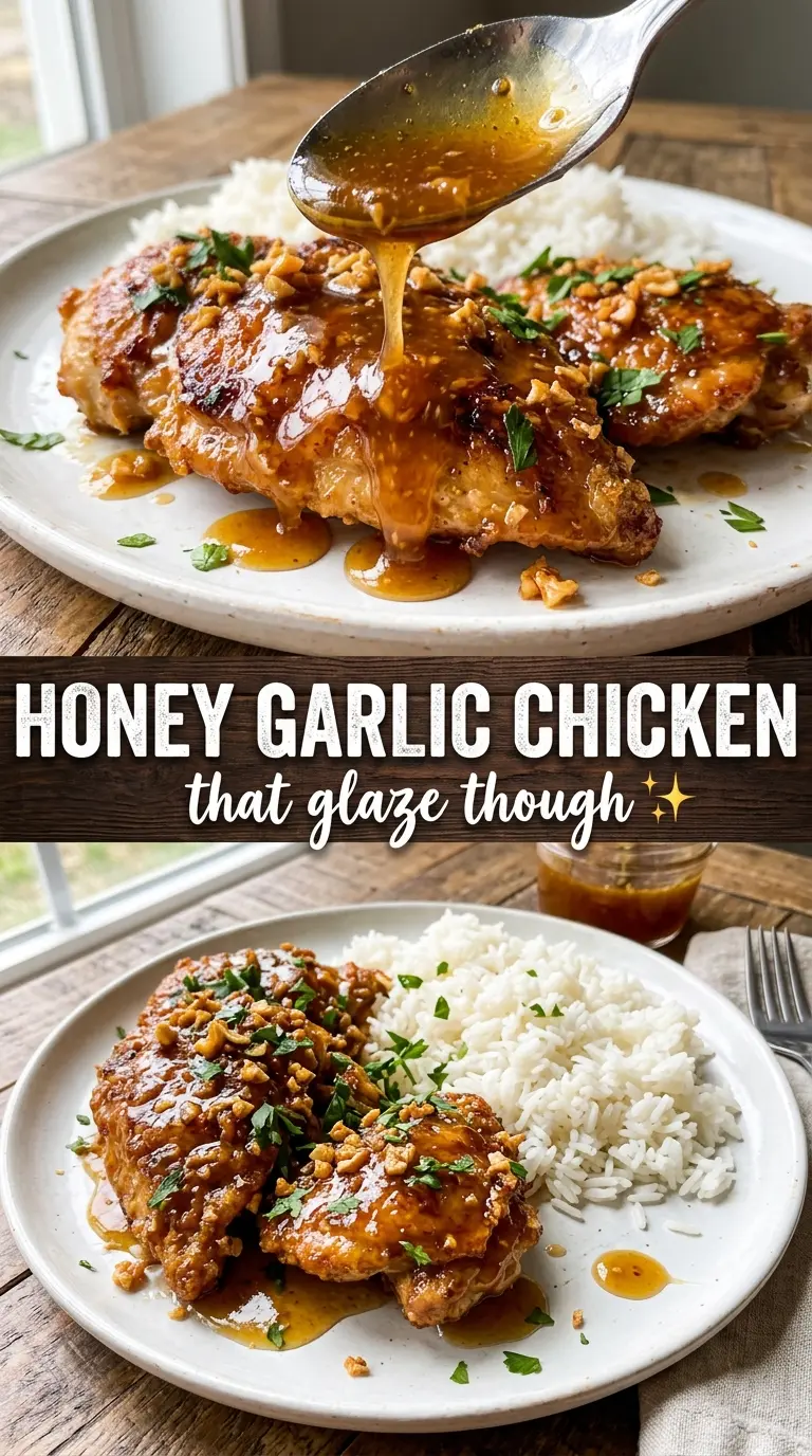 Glazed chicken with sticky sauce coating
