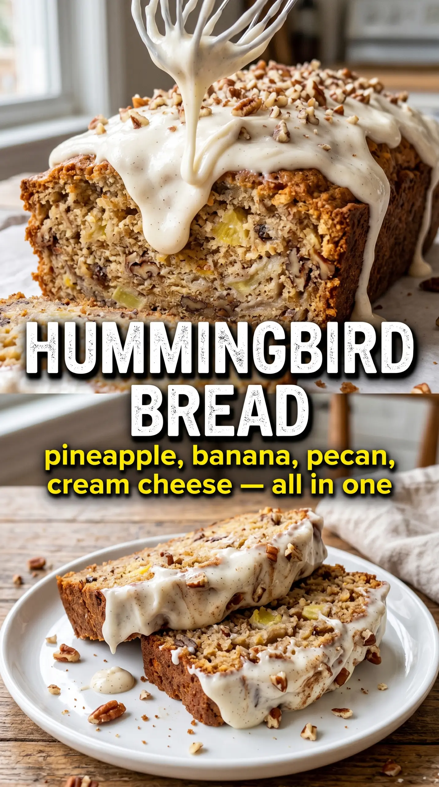Hummingbird Bread tropical banana pineapple