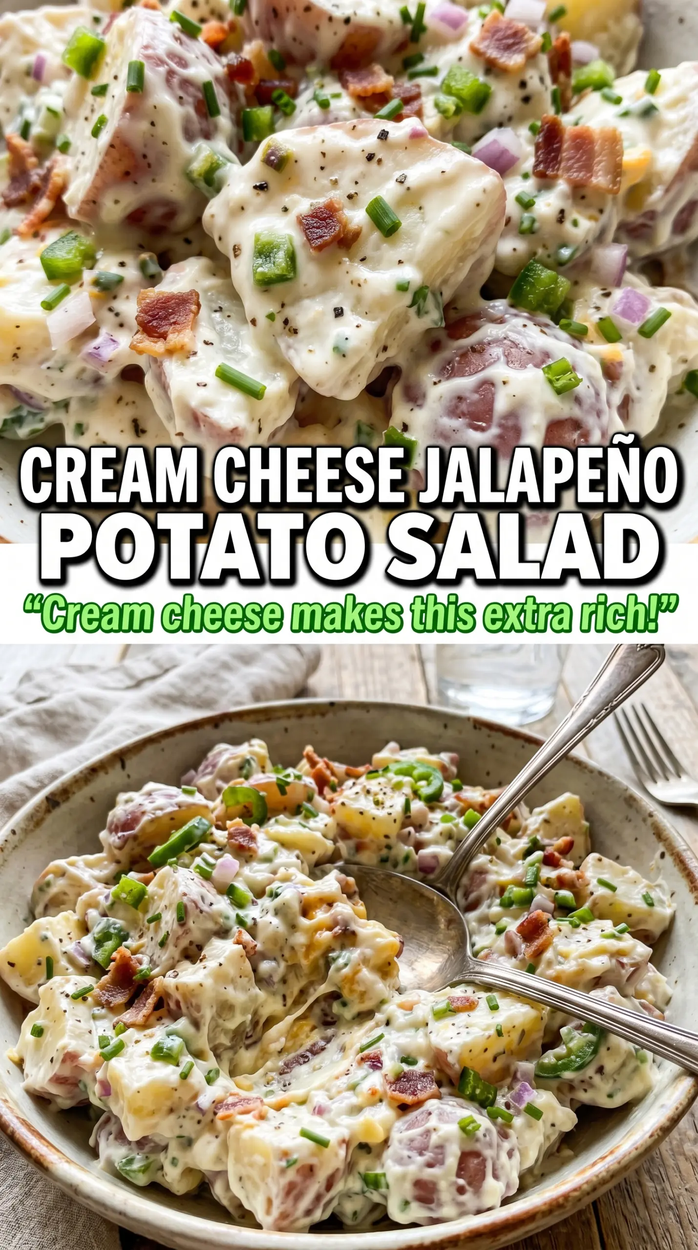 Jalapeño Popper Roasted Potato Salad crispy creamy spicy