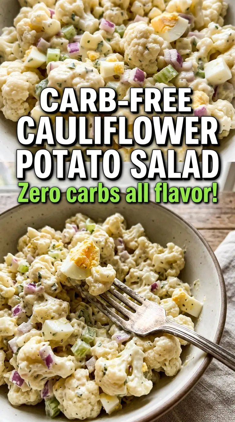 Keto Cauliflower Salad creamy bacon