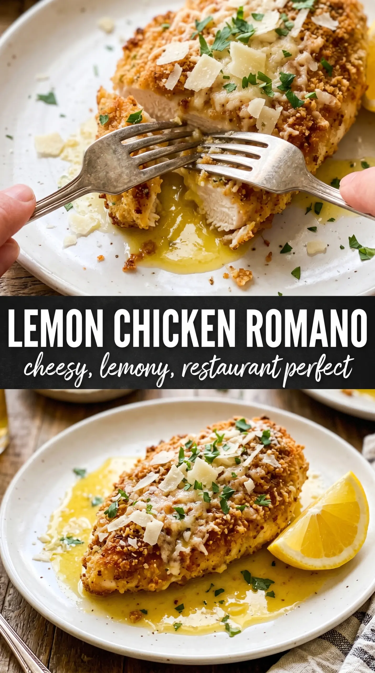 Lemon Chicken Romano crispy lemony