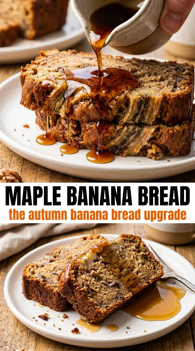 Slice of banana bread on a plate