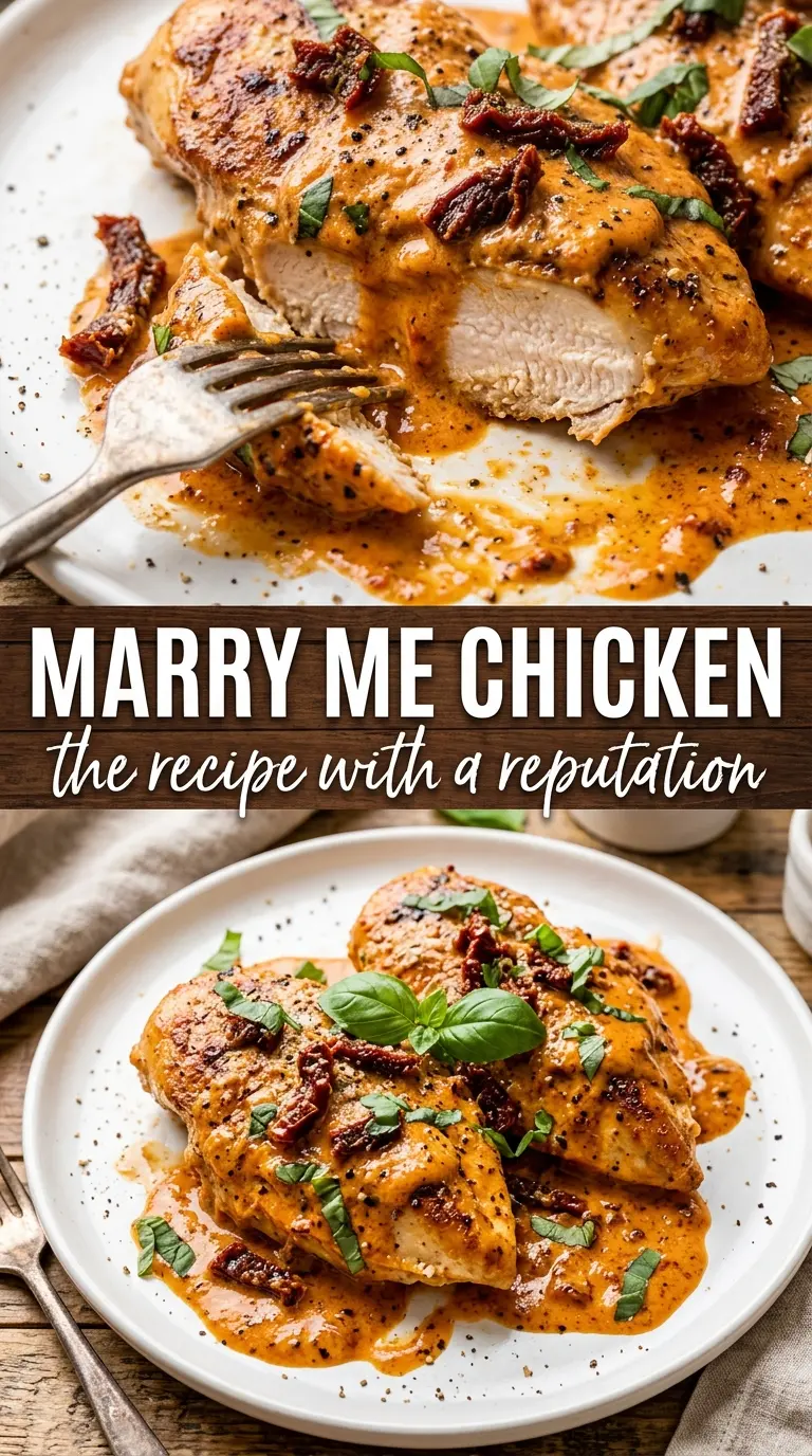 Cooked chicken with sauce and garnish