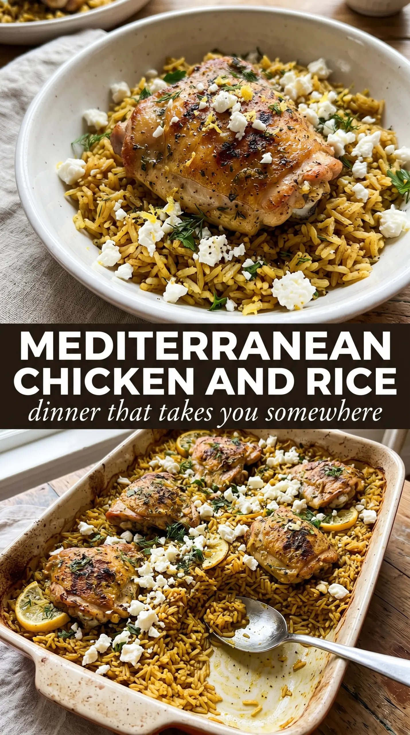 Mediterranean chicken and rice golden lemon herb