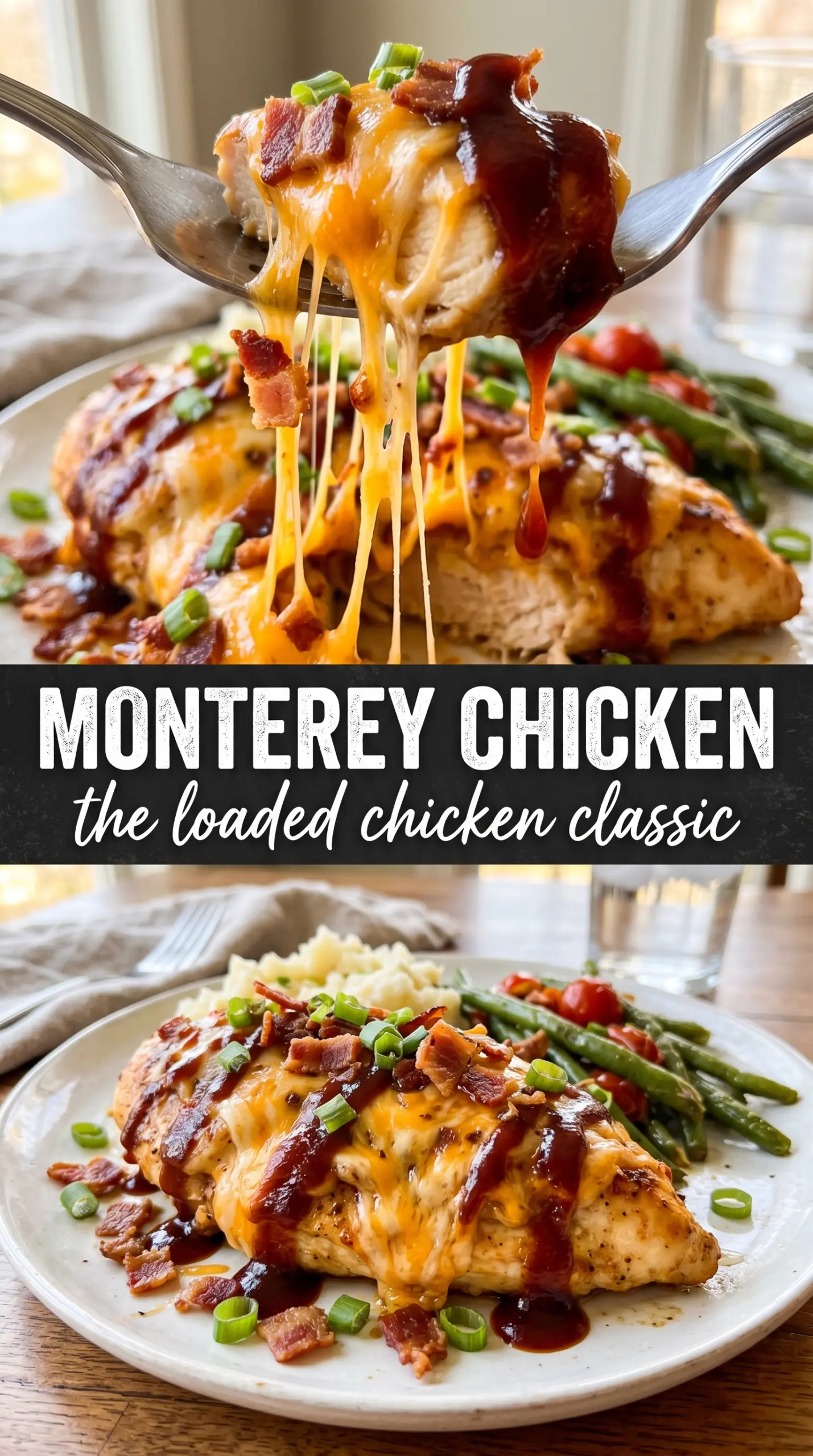 Baked chicken with sauce and herbs