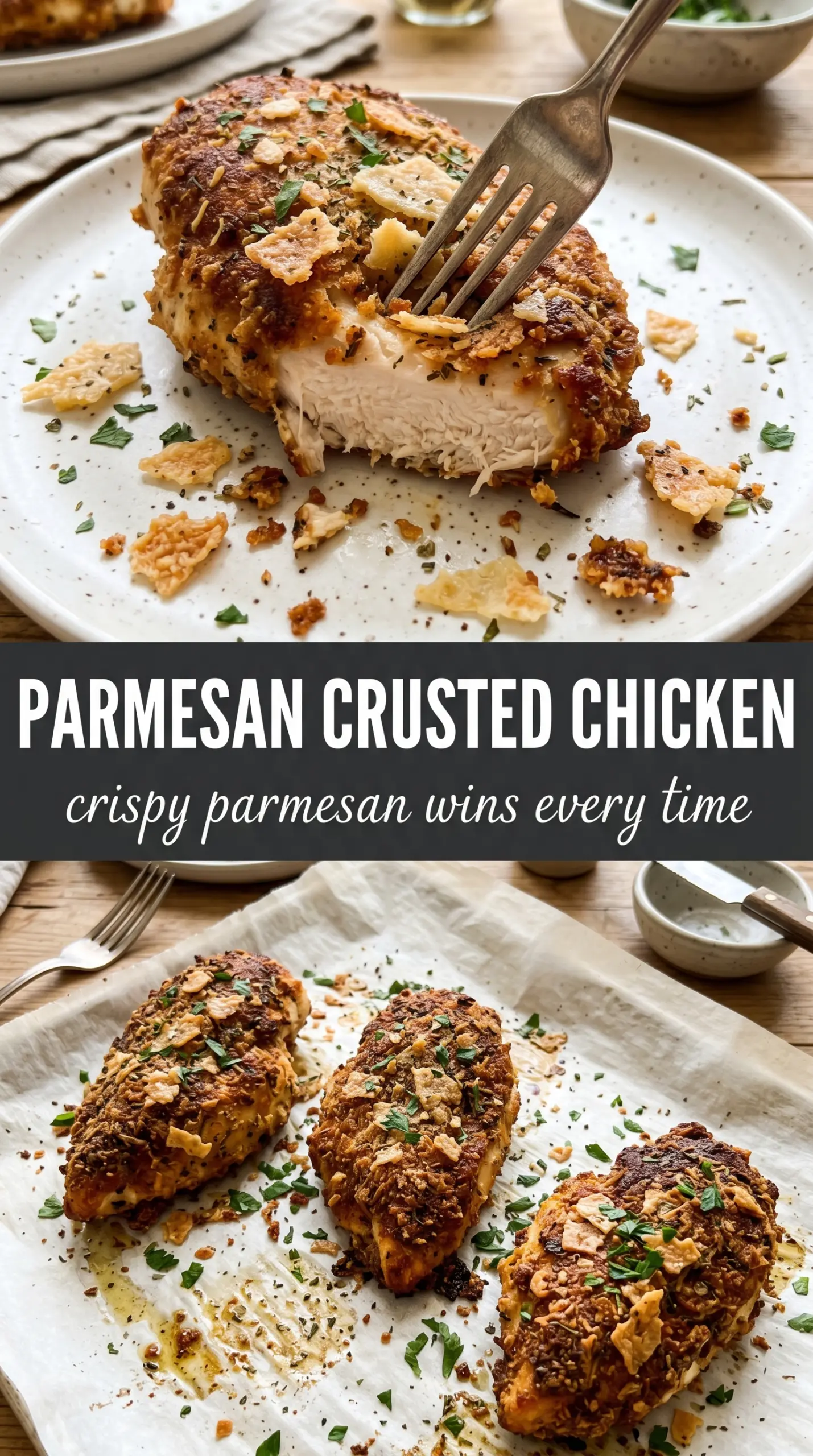 Parmesan Crusted Chicken crispy golden juicy