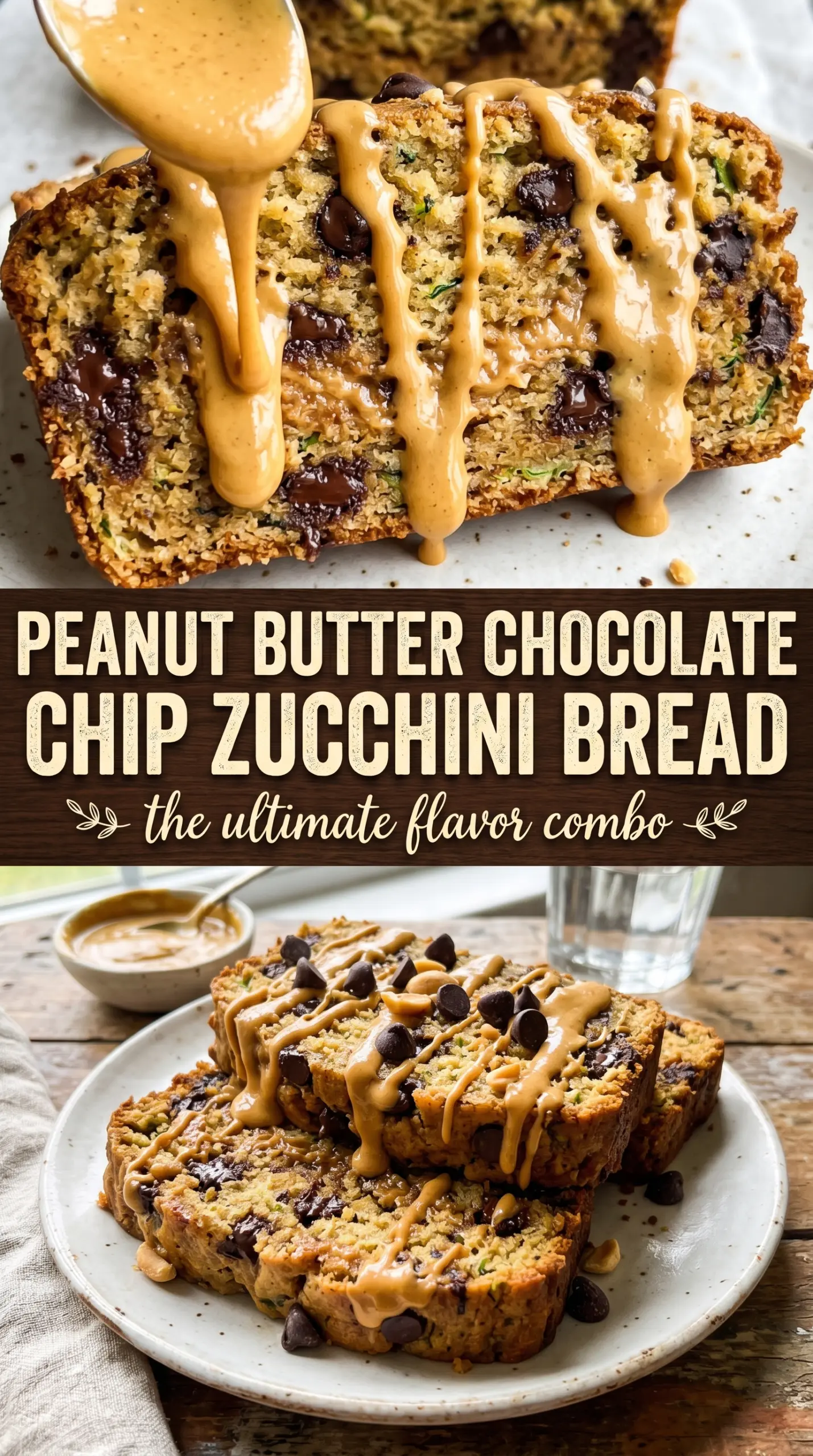 Slice of zucchini bread on a plate