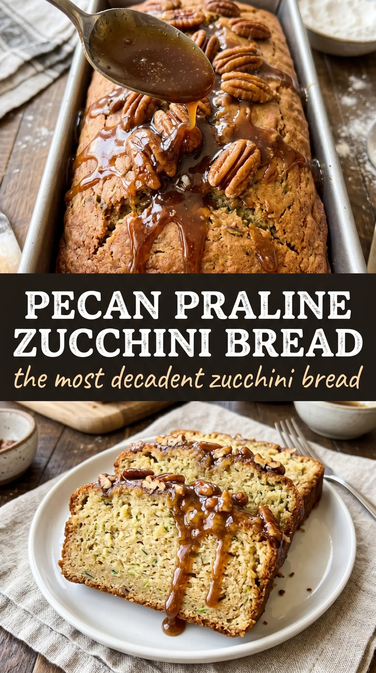 Slice of zucchini bread on a plate