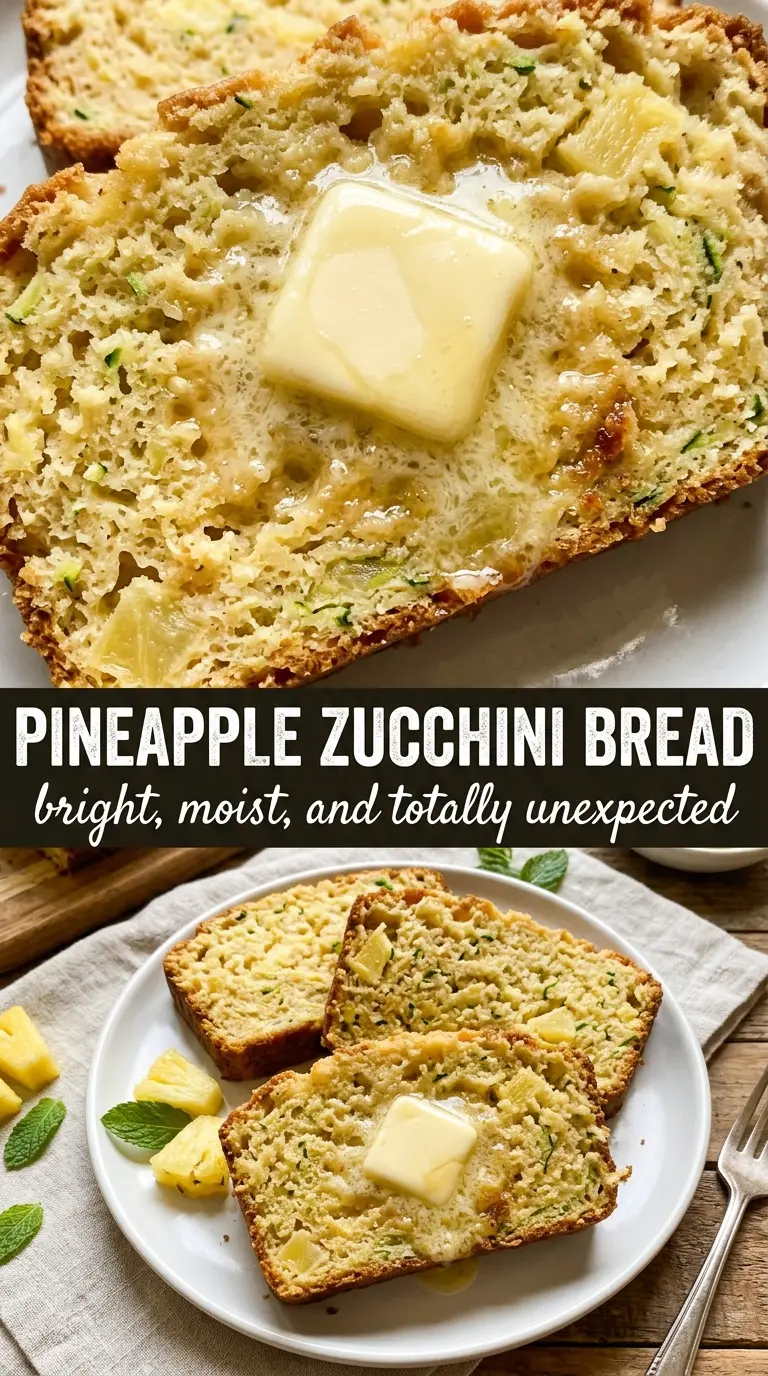Pineapple zucchini bread tropical moist crumb