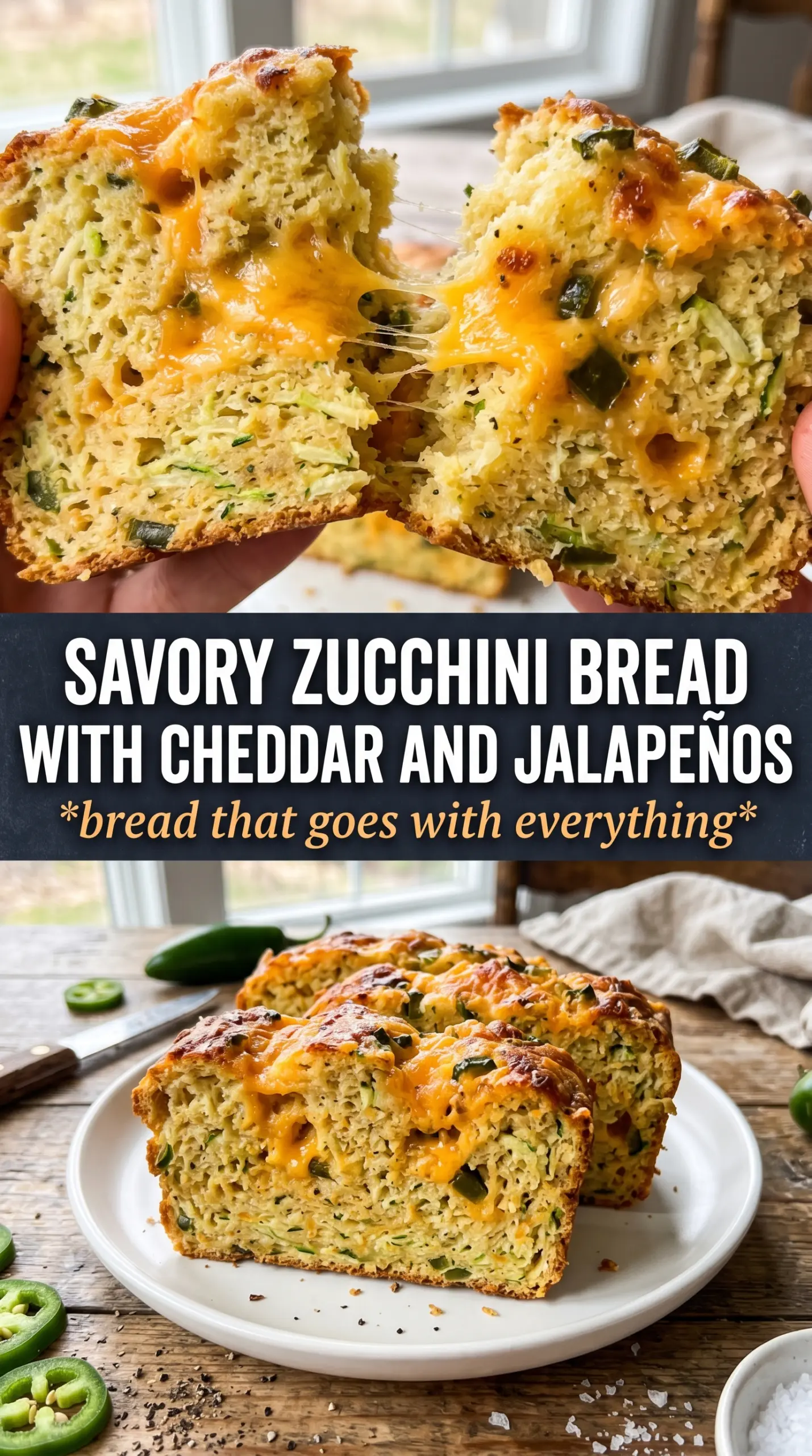Slice of zucchini bread on a plate