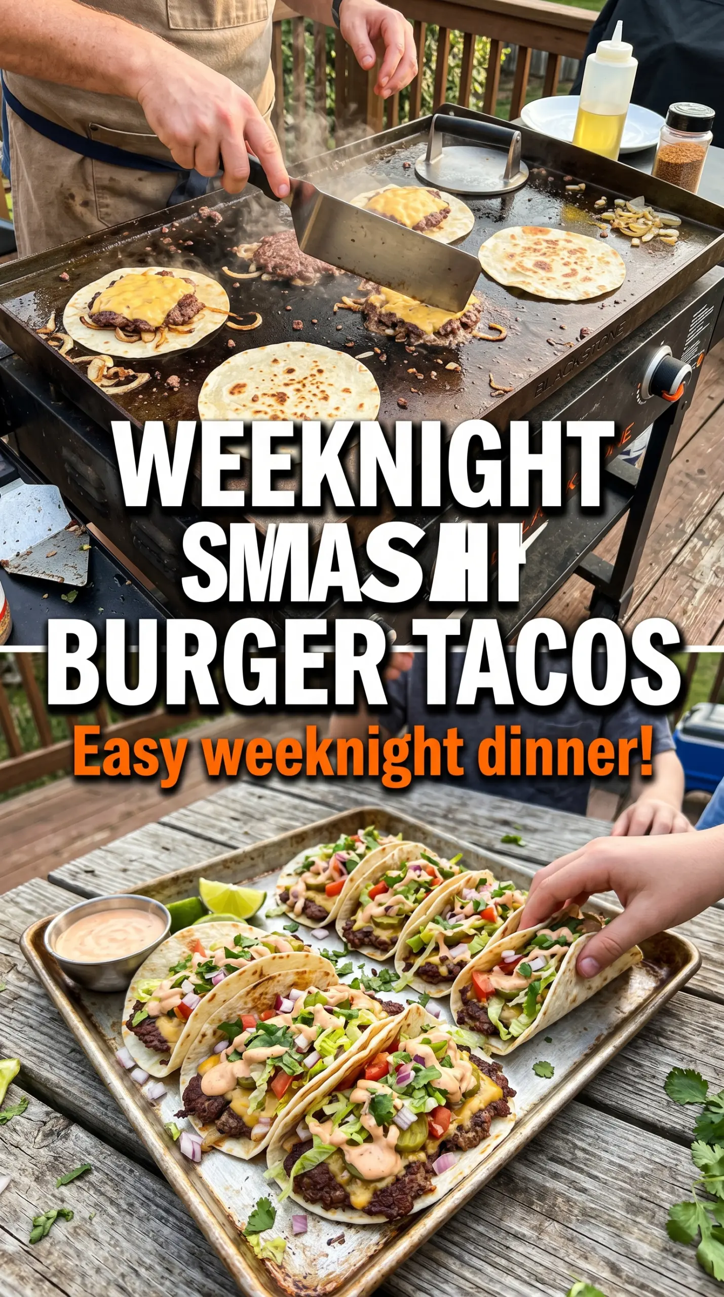 Smash Burger Tacos crispy beef, melty cheese, taco fusion