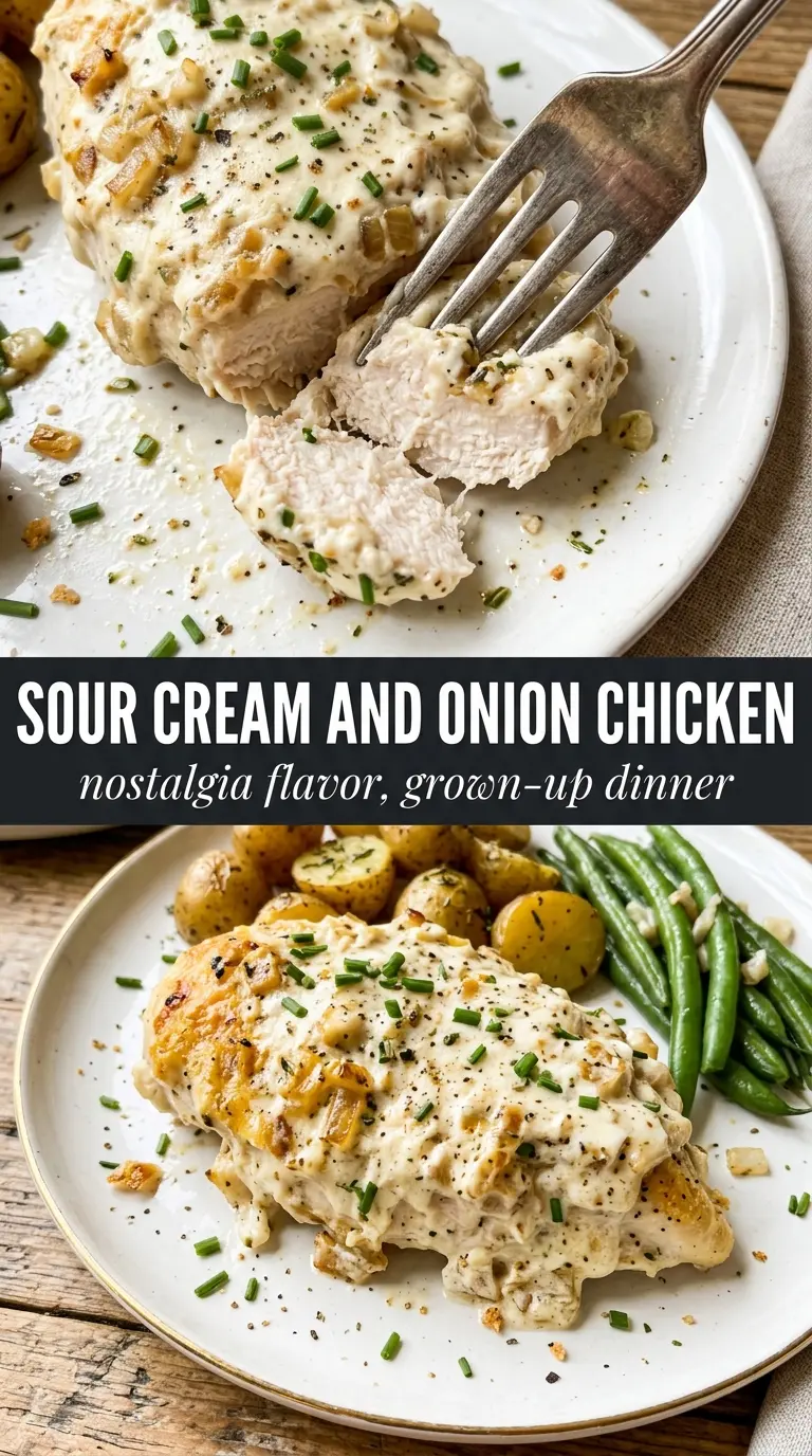 Sour Cream and Onion Chicken creamy crispy baked