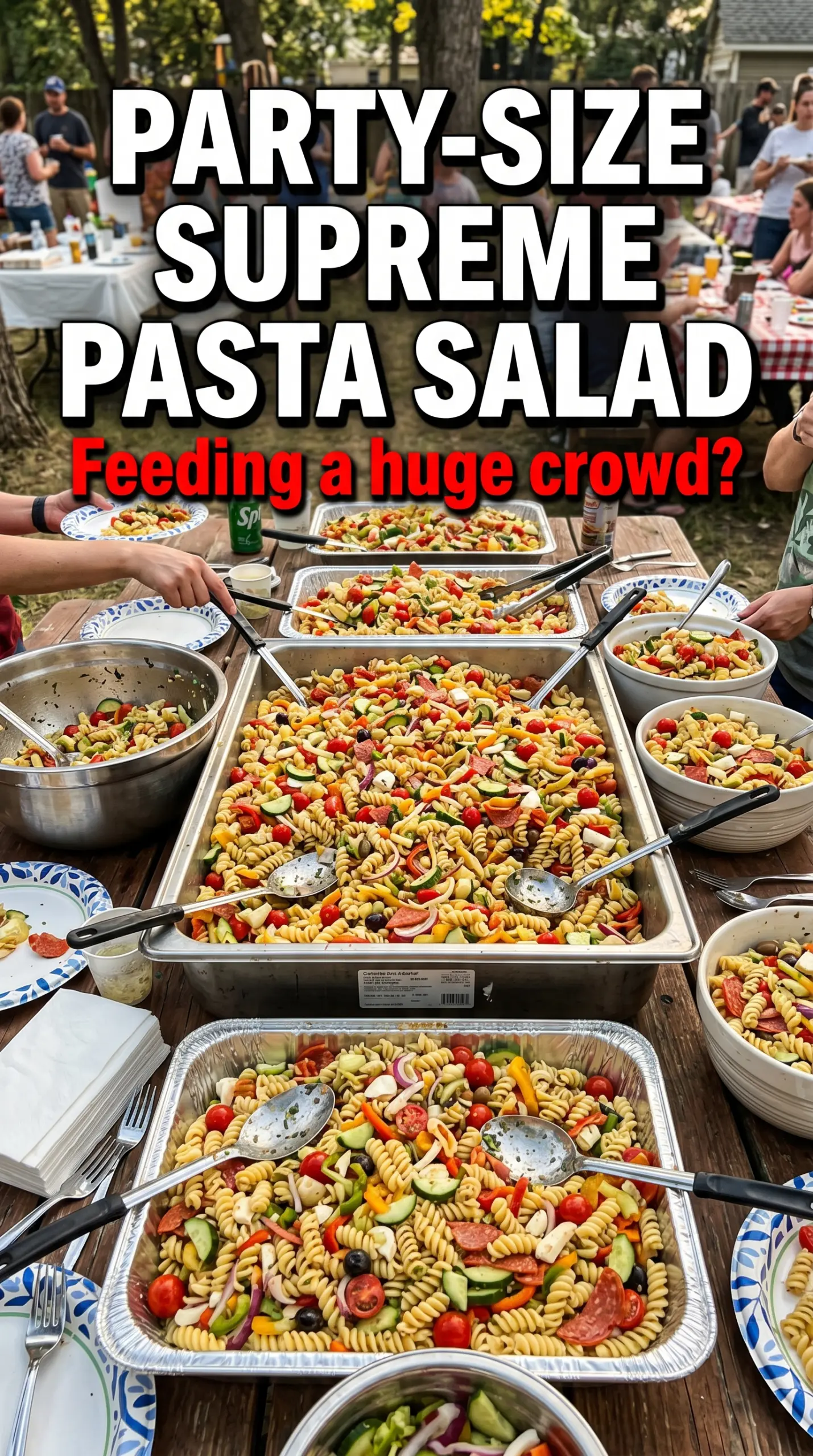 Supreme Pasta Salad colorful loaded