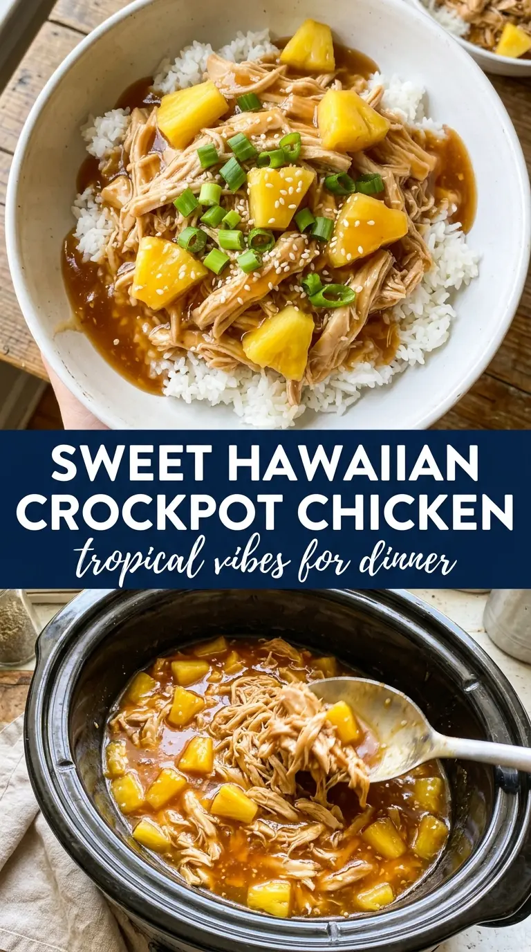 Sweet Hawaiian Crockpot Chicken pineapple glazed