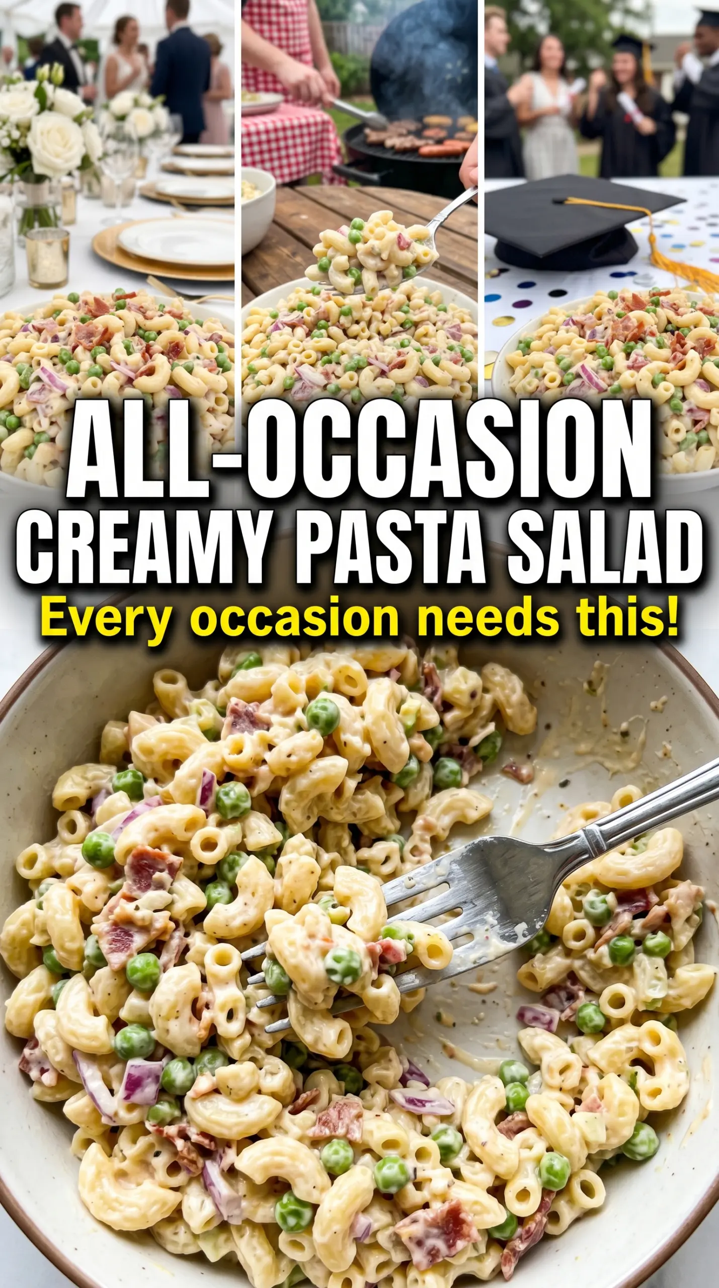 Creamy Pasta Salad creamy pasta salad ham vegetables