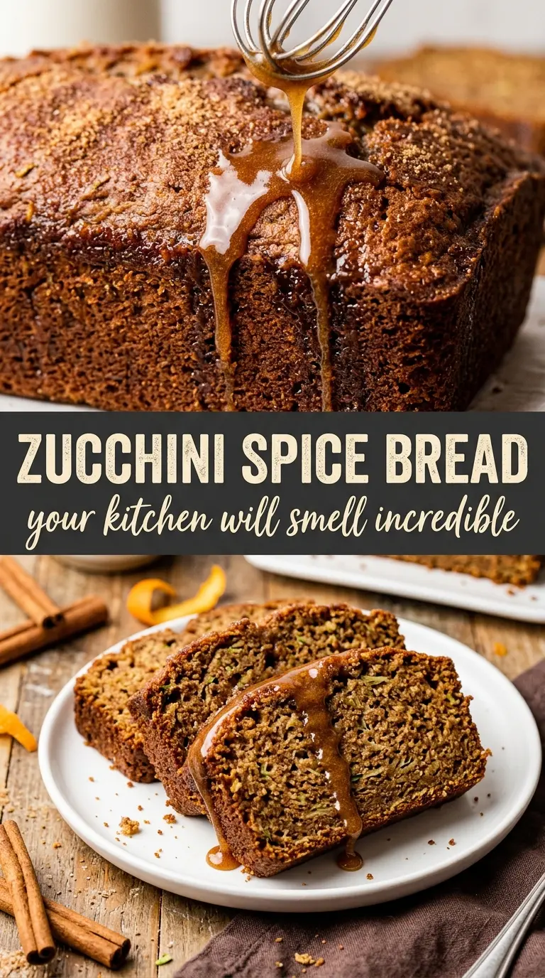 Zucchini Spice Bread warmly spiced golden crumb